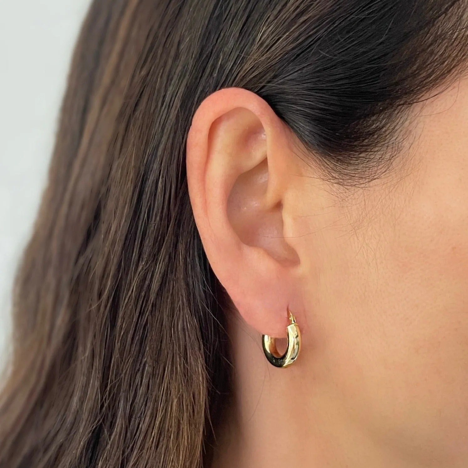 1/2" Wide Huggie Earrings