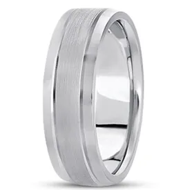 14K Gold Mens Fancy Wedding Band (7mm)