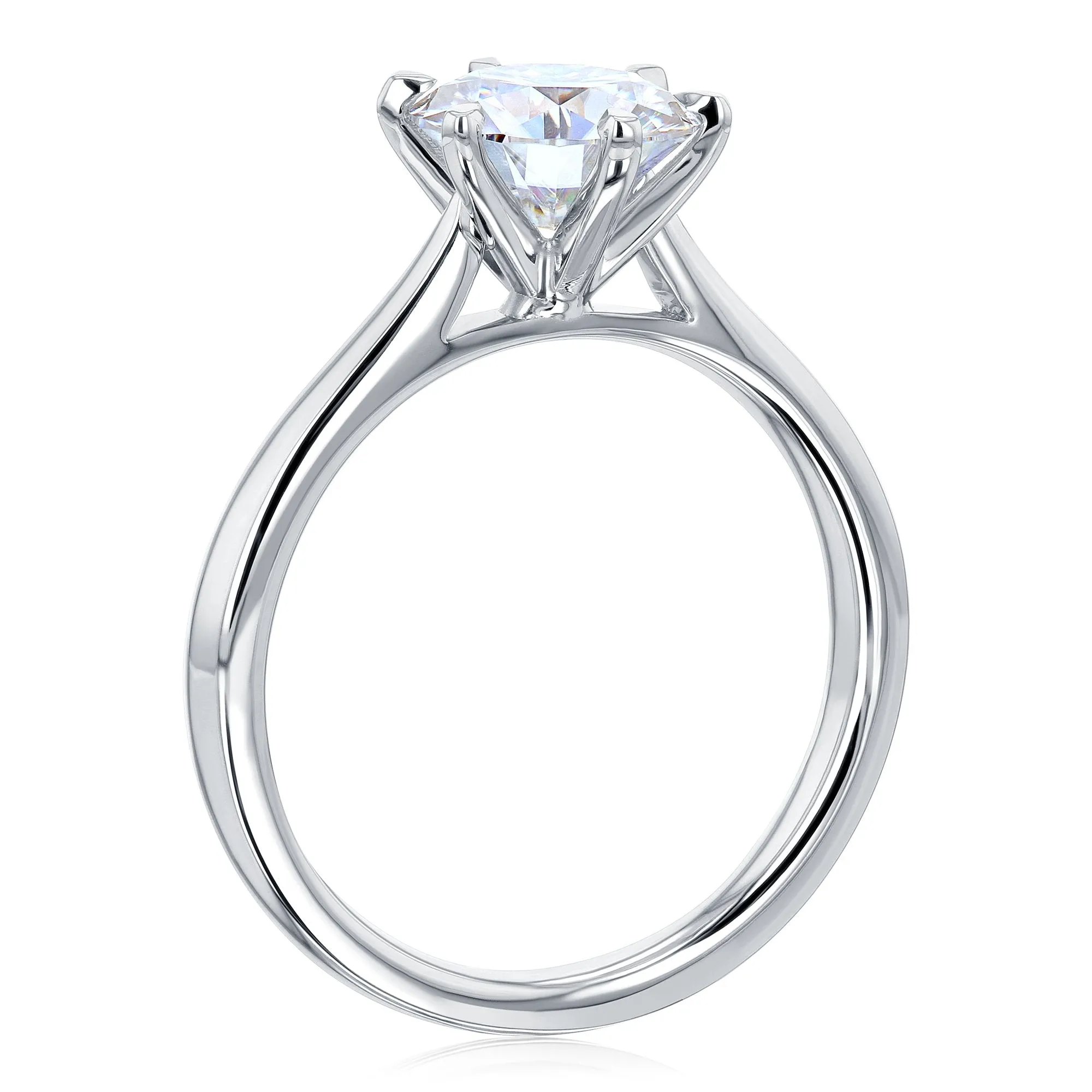 1.9ct Round Moissanite 6-Prong Ring