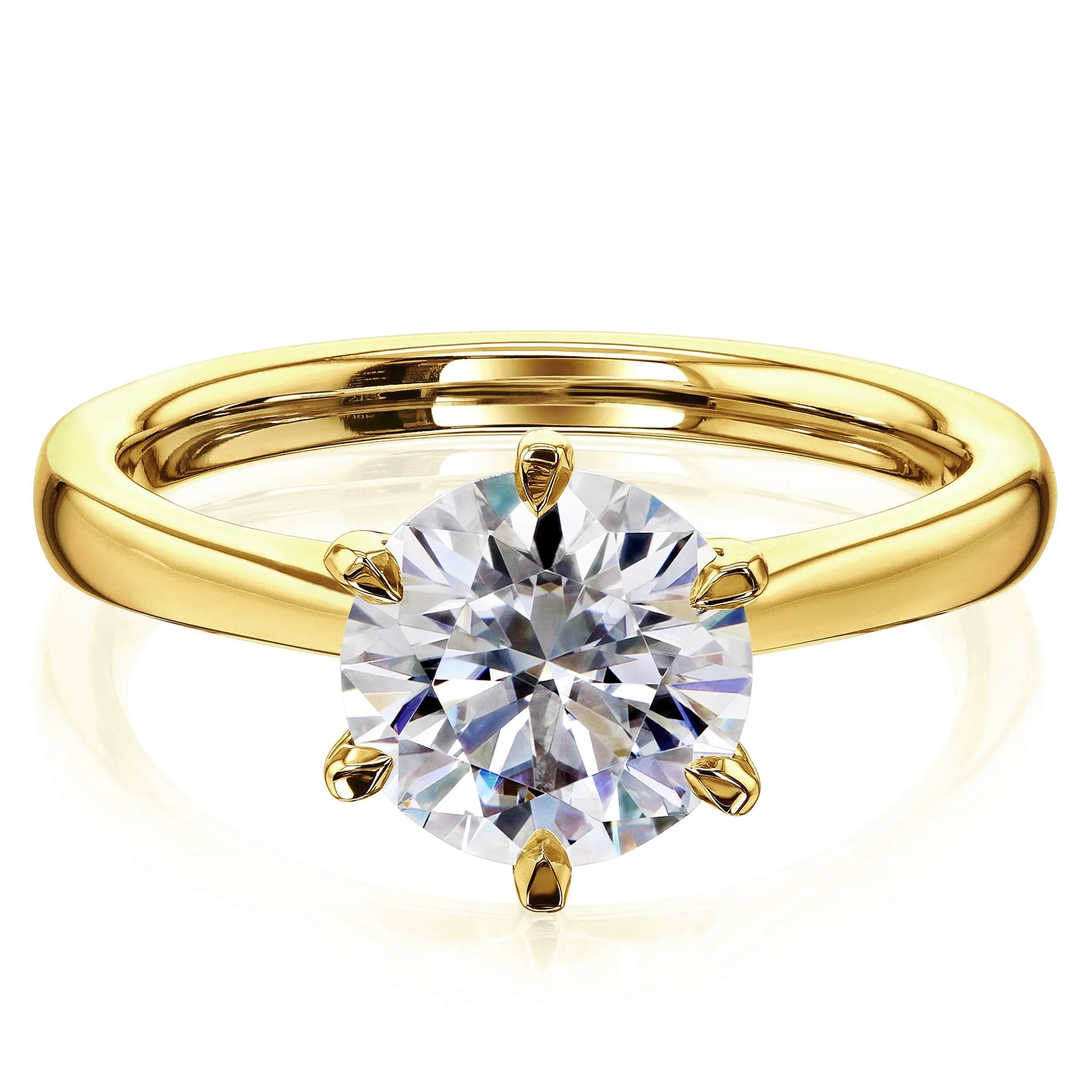 1.9ct Round Moissanite 6-Prong Ring
