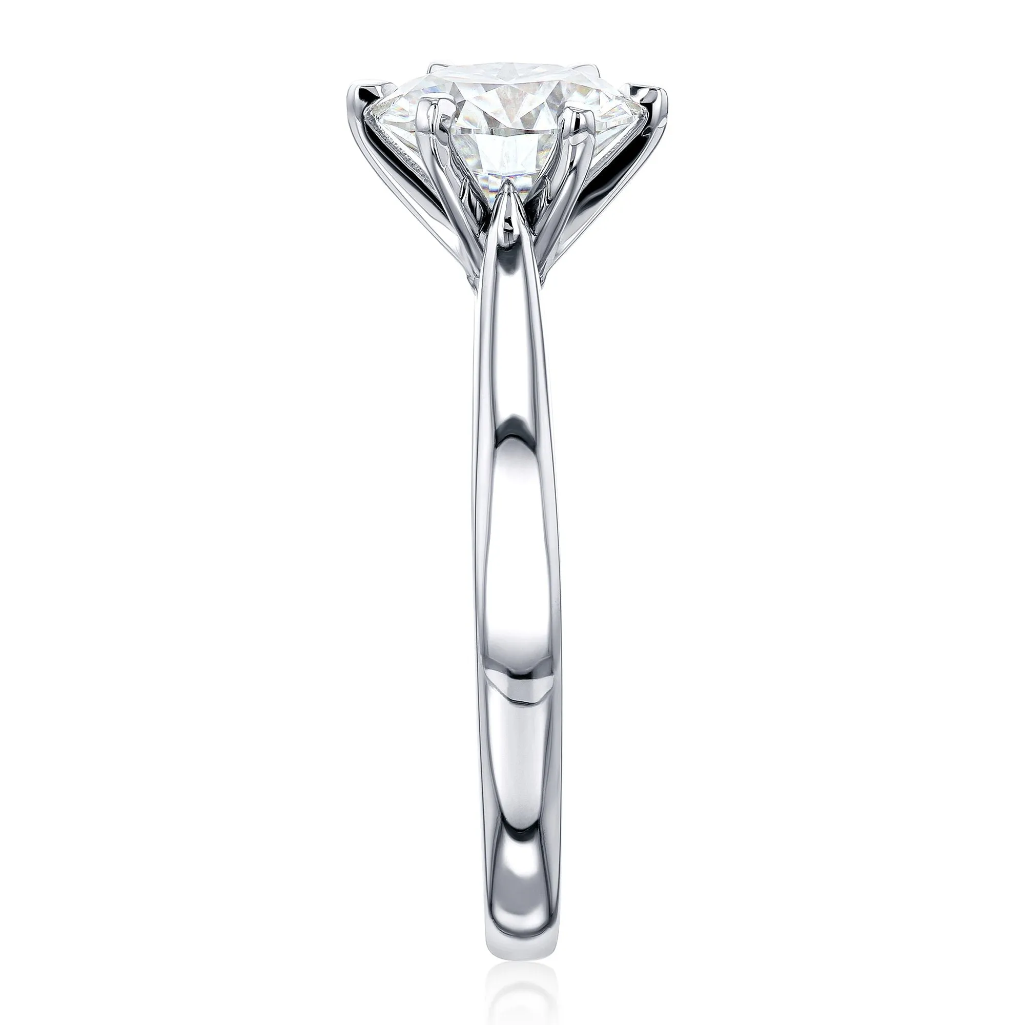 1.9ct Round Moissanite 6-Prong Ring