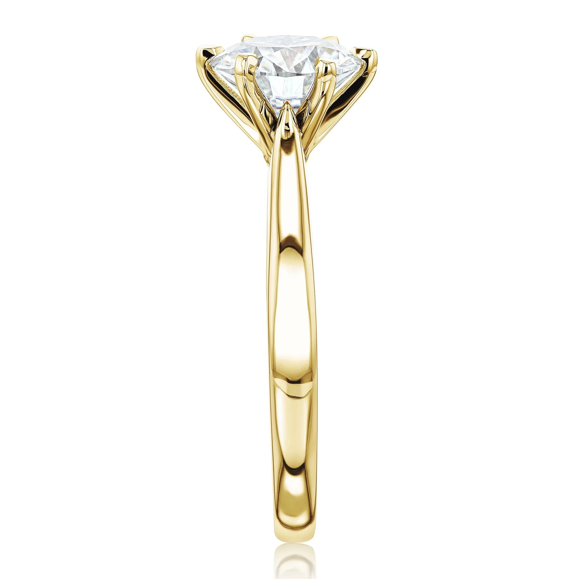 1.9ct Round Moissanite 6-Prong Ring