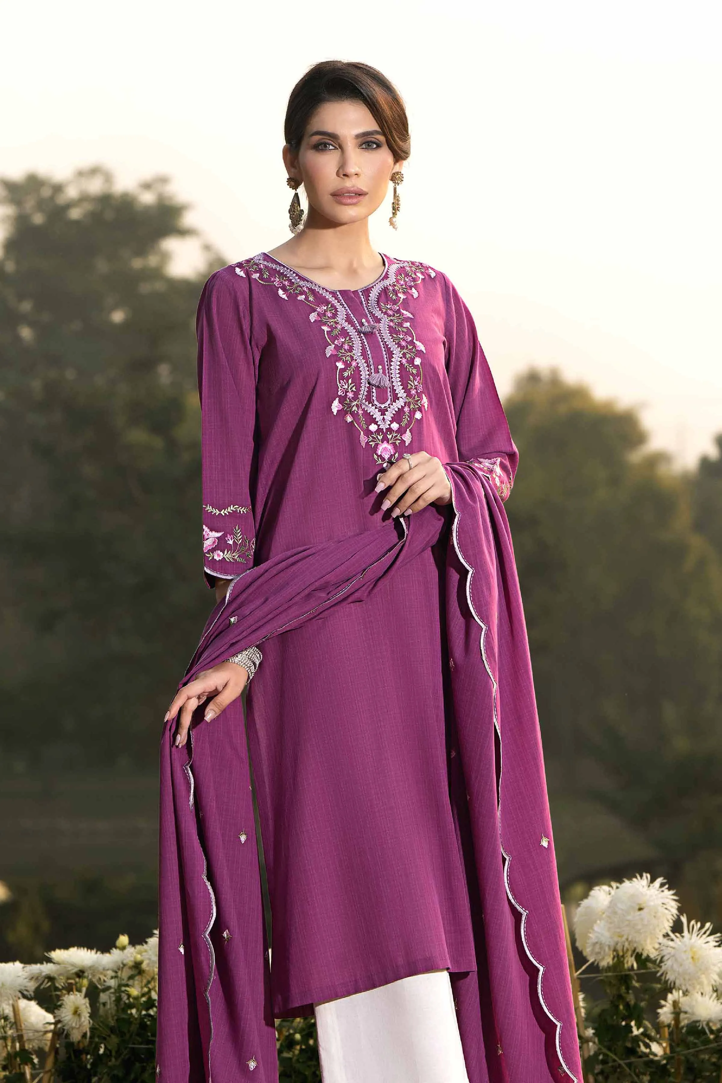 2 Piece - Embroidered Suit - KFS24-40
