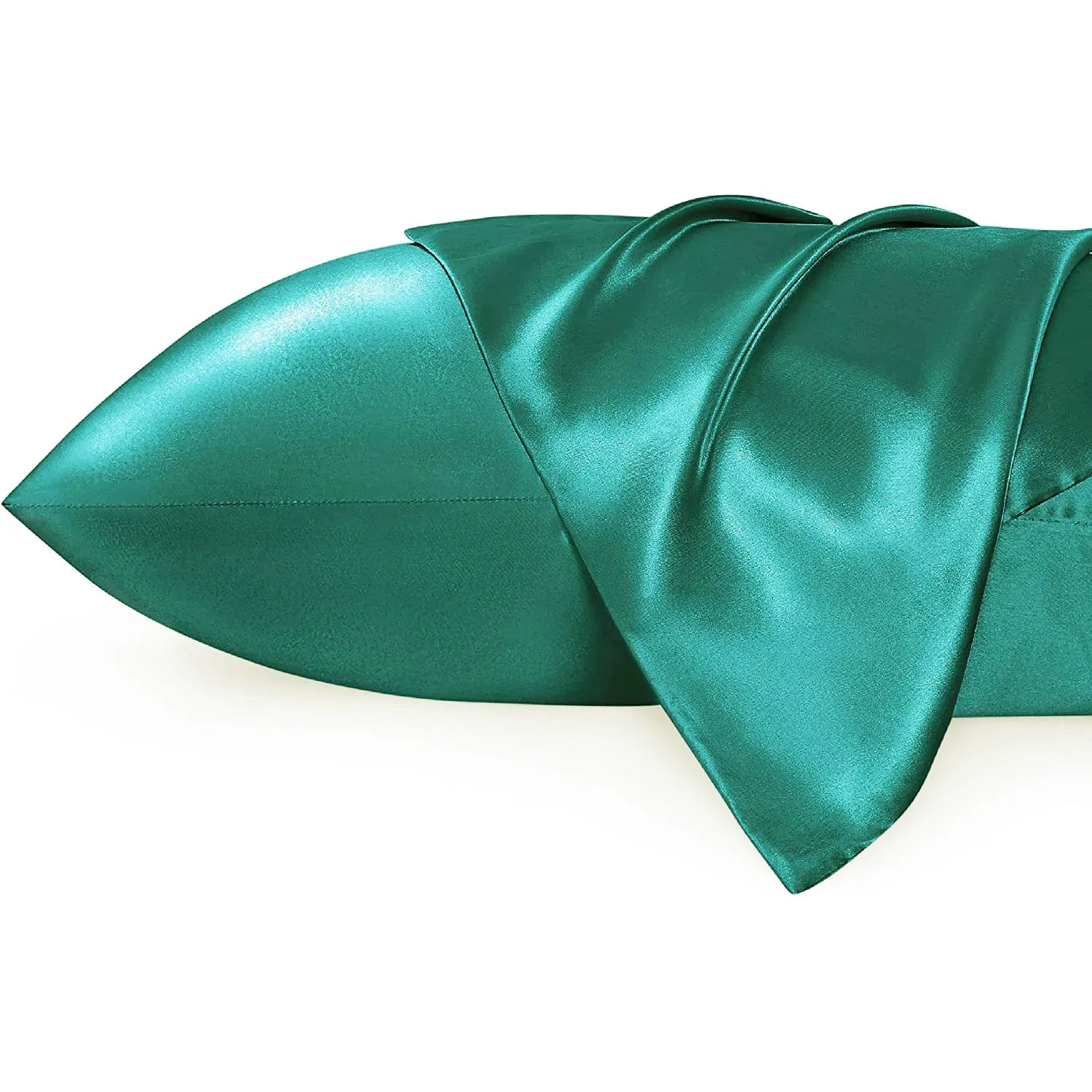 2 PIECES - Satin pillow case Soft Green 60 x 70 cm pillow size - Silky satin pillowcase / cushion cover