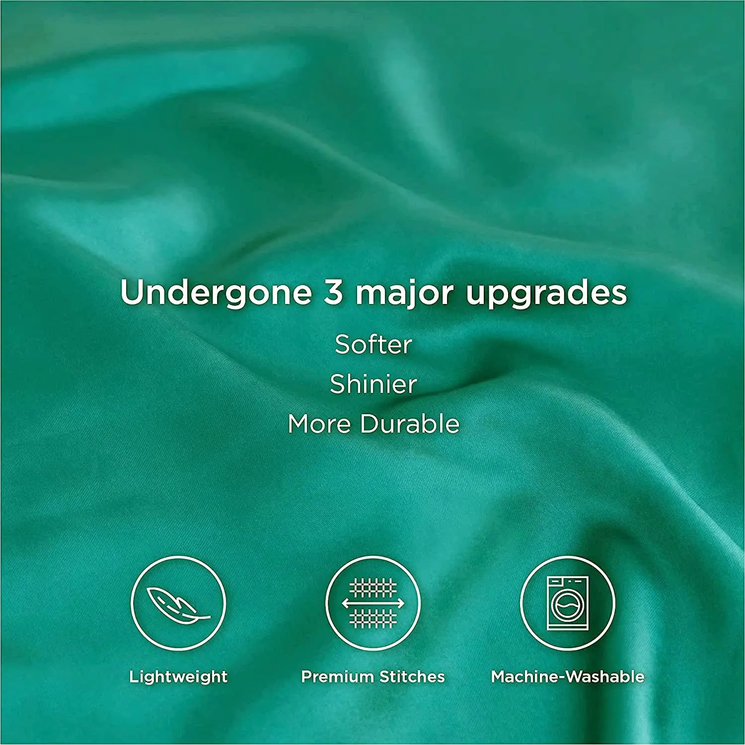 2 PIECES - Satin pillow case Soft Green 60 x 70 cm pillow size - Silky satin pillowcase / cushion cover
