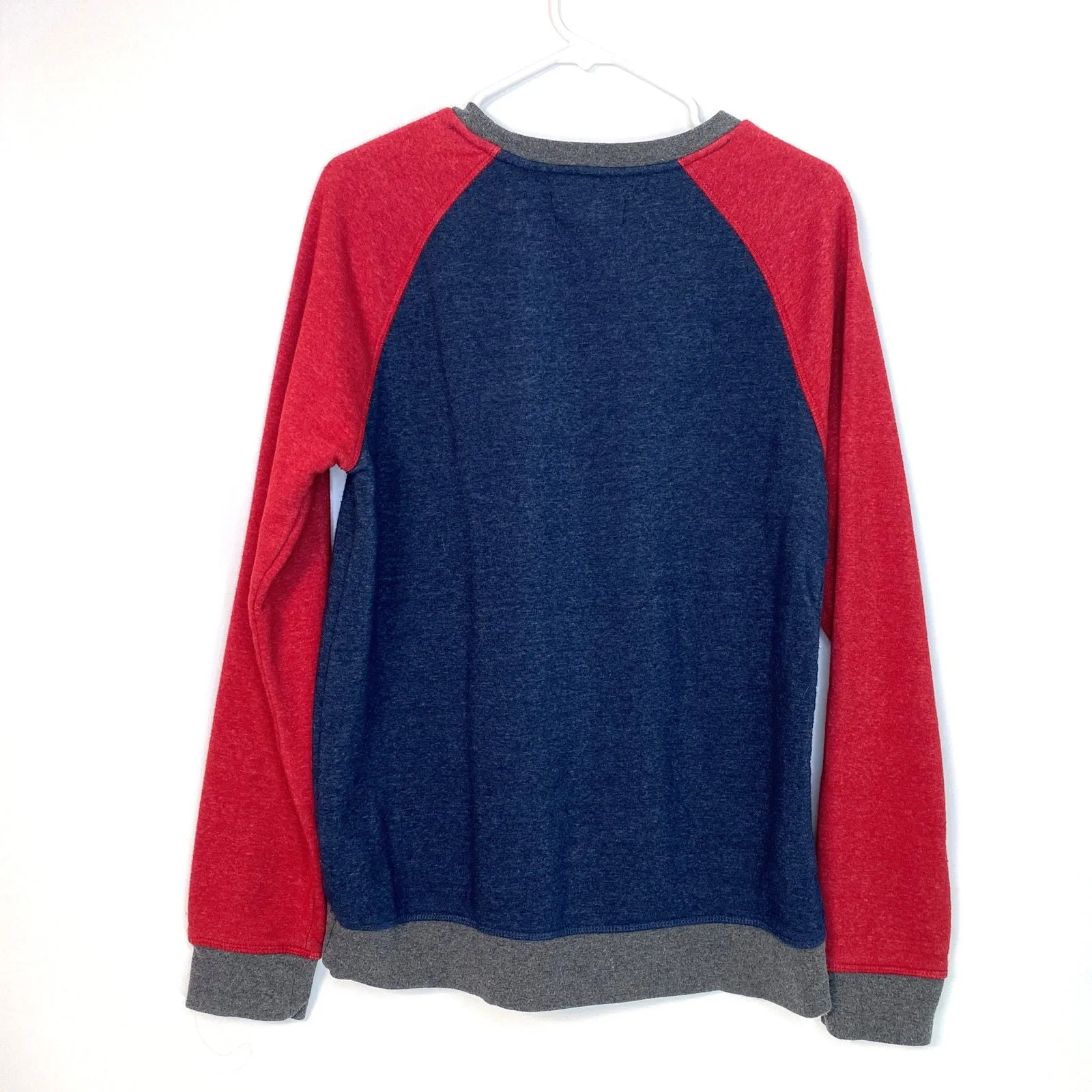 21 Men Mens Size M Red Blue Pullover Sweatshirt Long Sleeve
