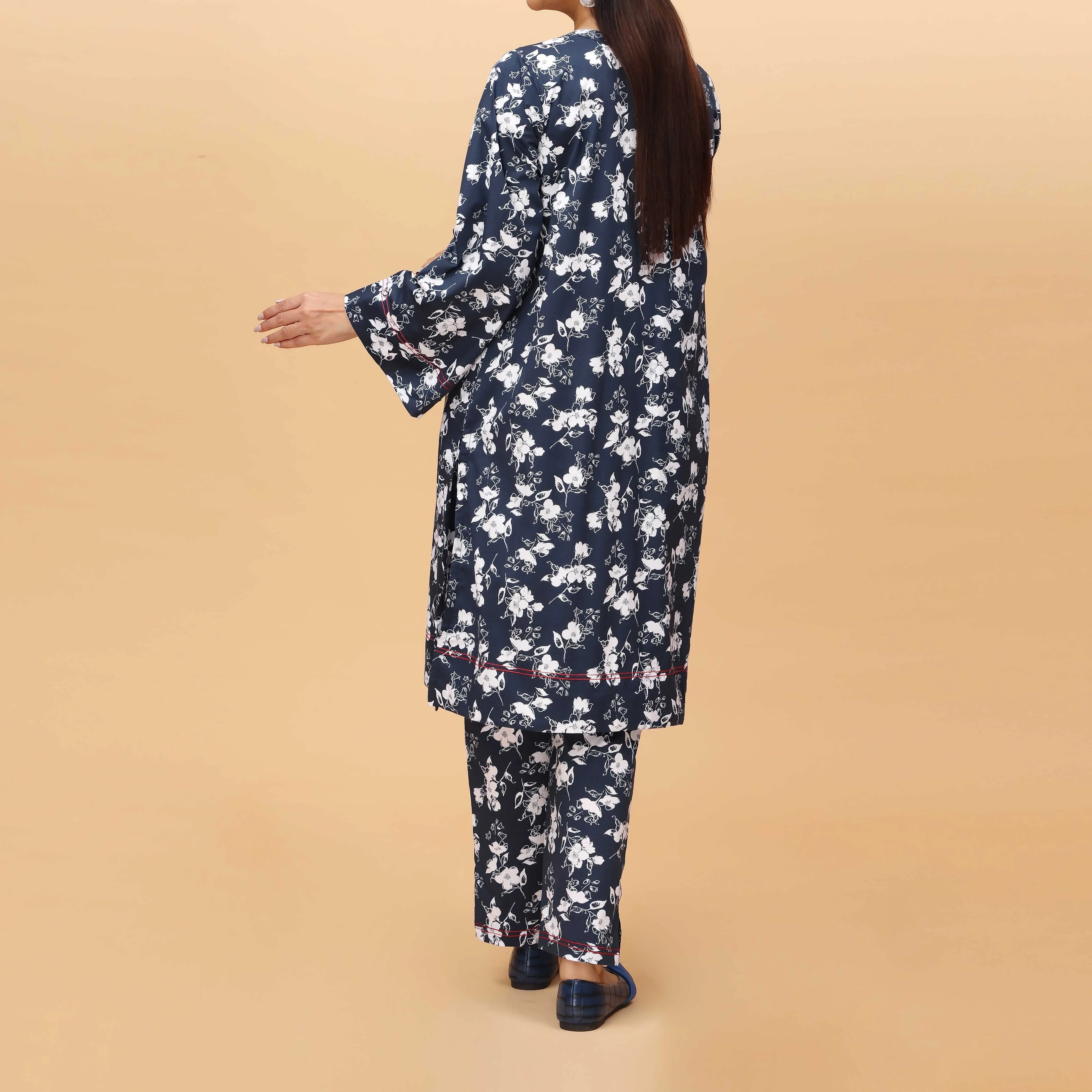 2PC Printed Cambric Suit PS4938