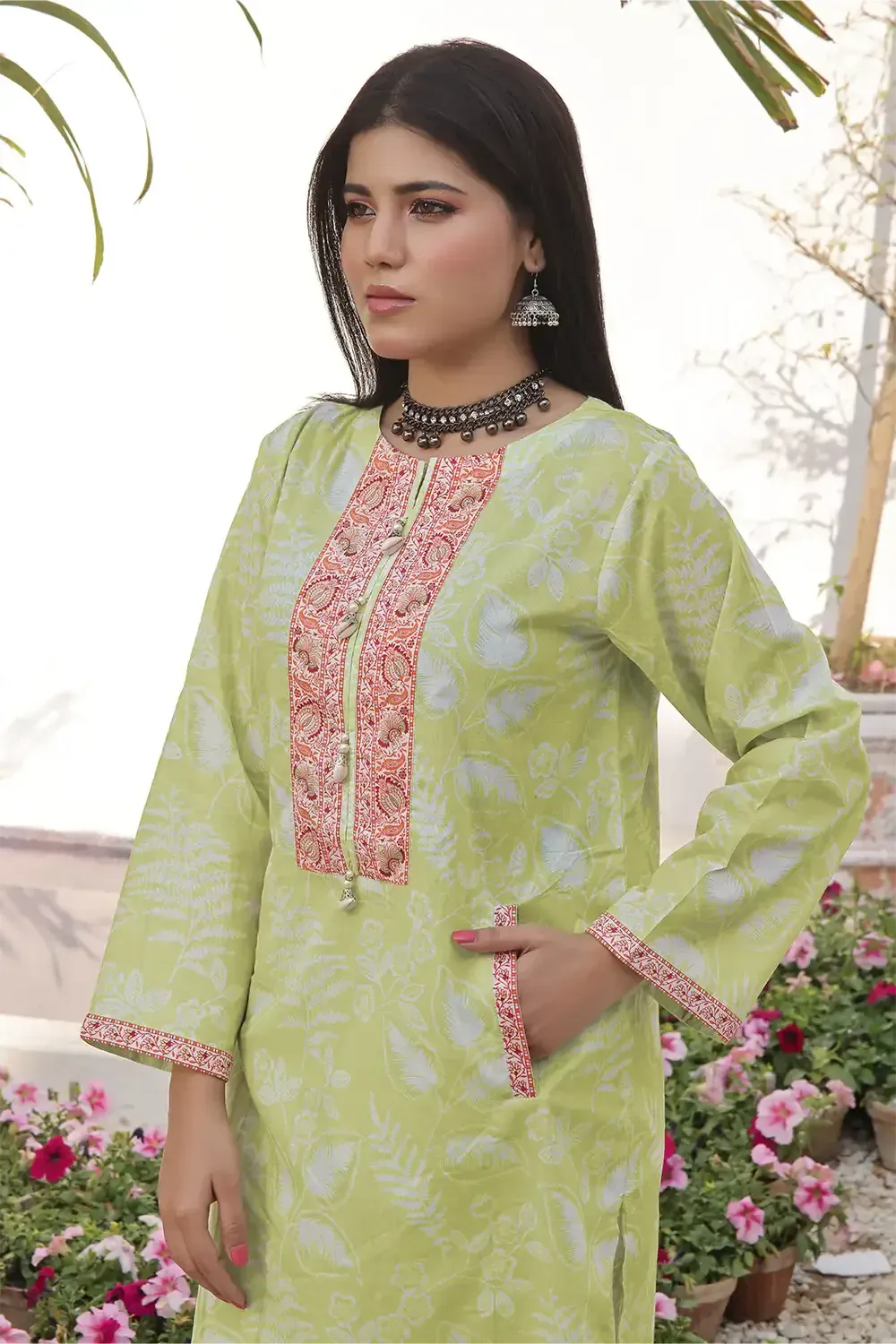 2PC Unstitched Printed Lawn Shirt and Trouser KST-2487