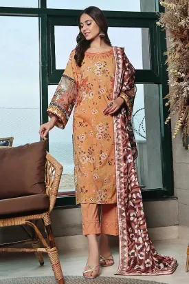 3PC Embroidered Unstitched Lawn Suit KSE-2463