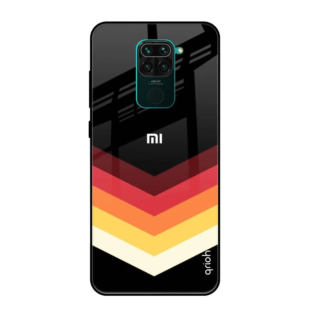 Abstract Arrow Pattern Glass Case For Redmi Note 9
