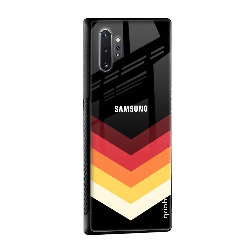 Abstract Arrow Pattern Glass Case For Samsung Galaxy S10 Plus