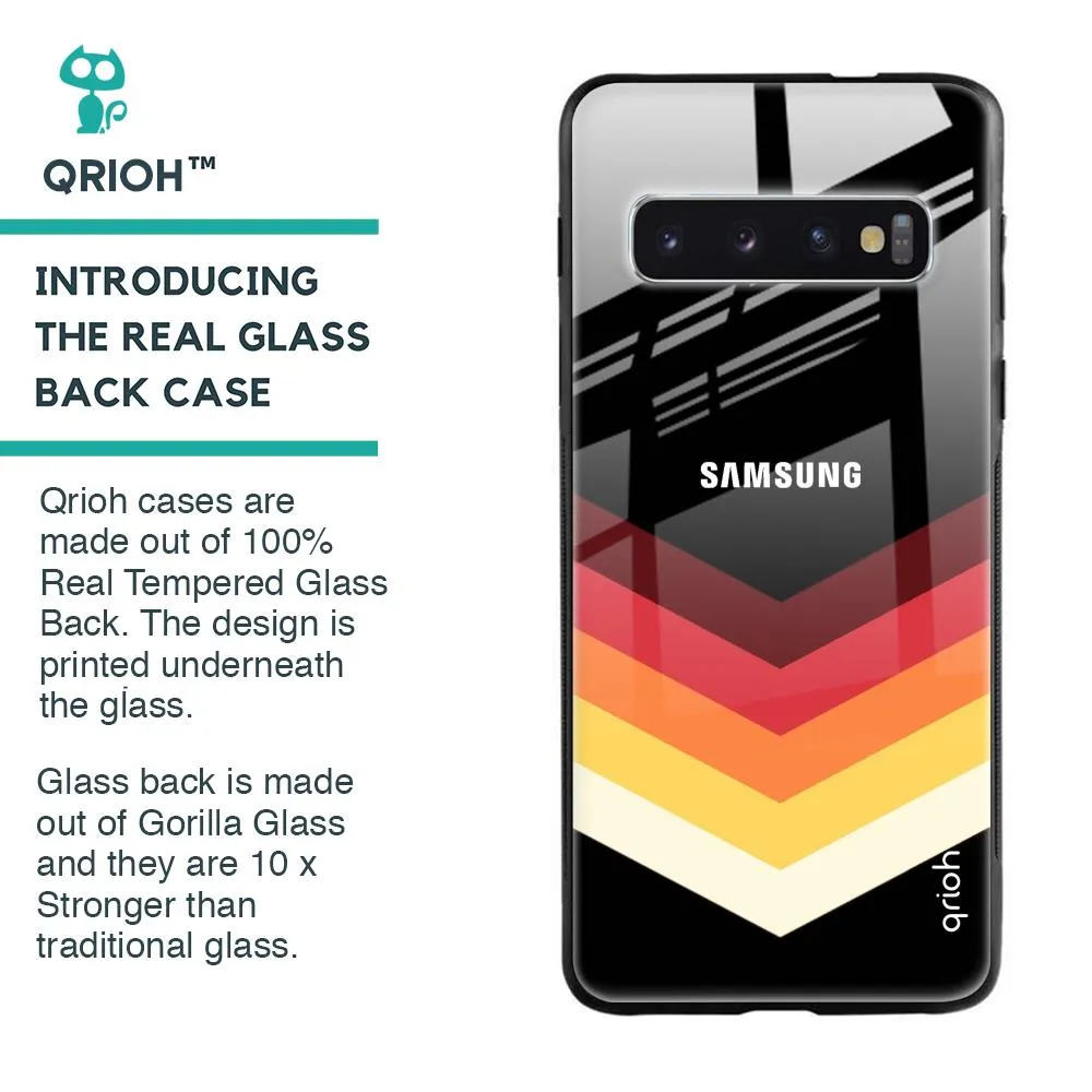 Abstract Arrow Pattern Glass Case For Samsung Galaxy S10 Plus