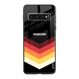 Abstract Arrow Pattern Glass Case For Samsung Galaxy S10 Plus