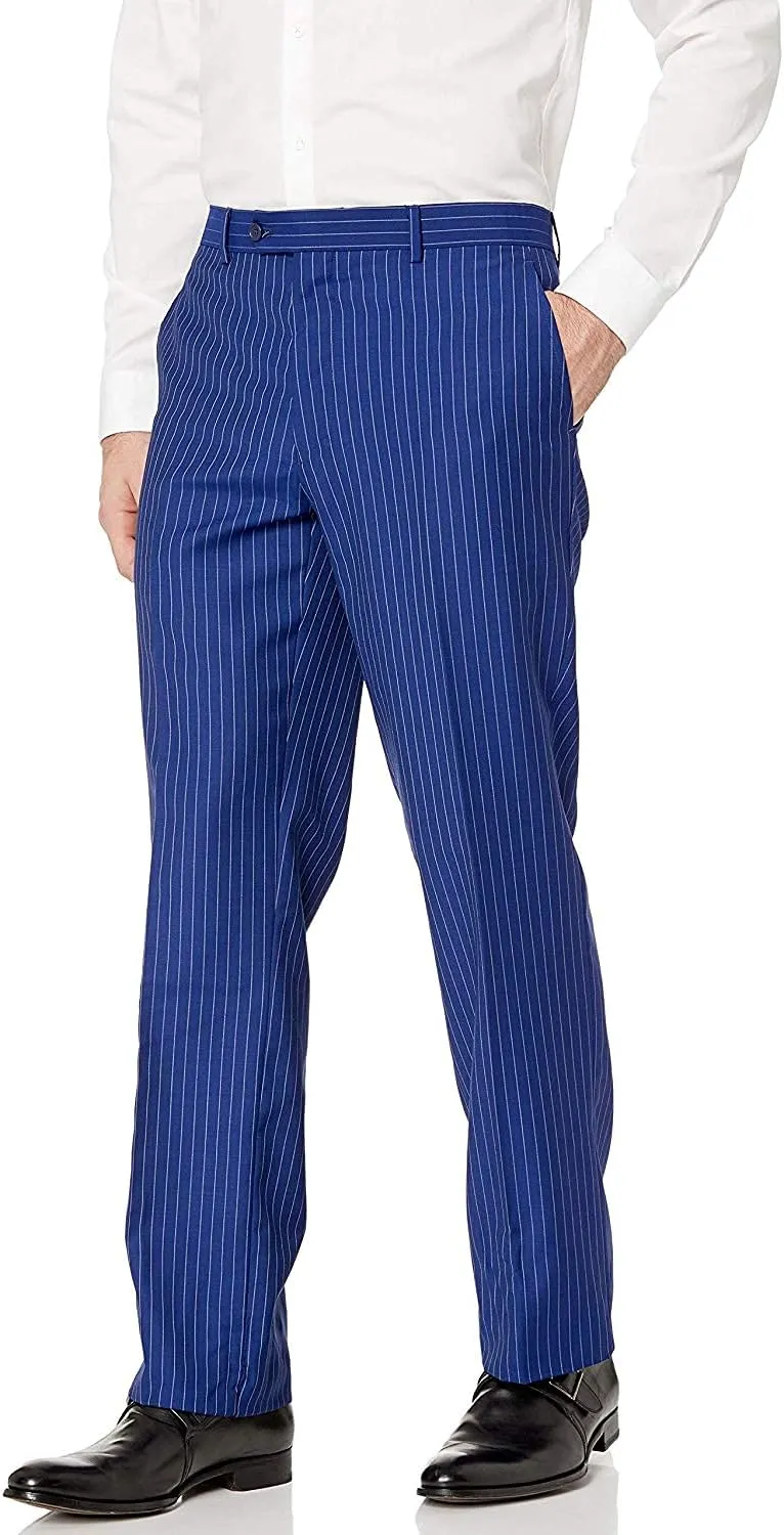 Adam Baker Men's Modern Fit 100% Wool Two-Piece Notch Lapel Suit