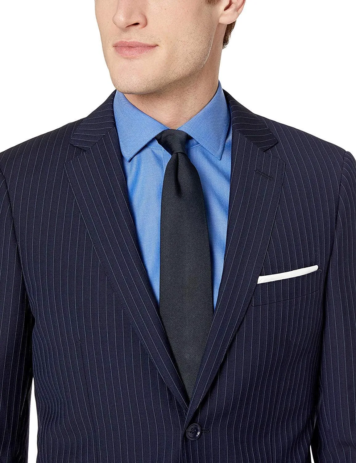 Adam Baker Men's Modern Fit 100% Wool Two-Piece Notch Lapel Suit