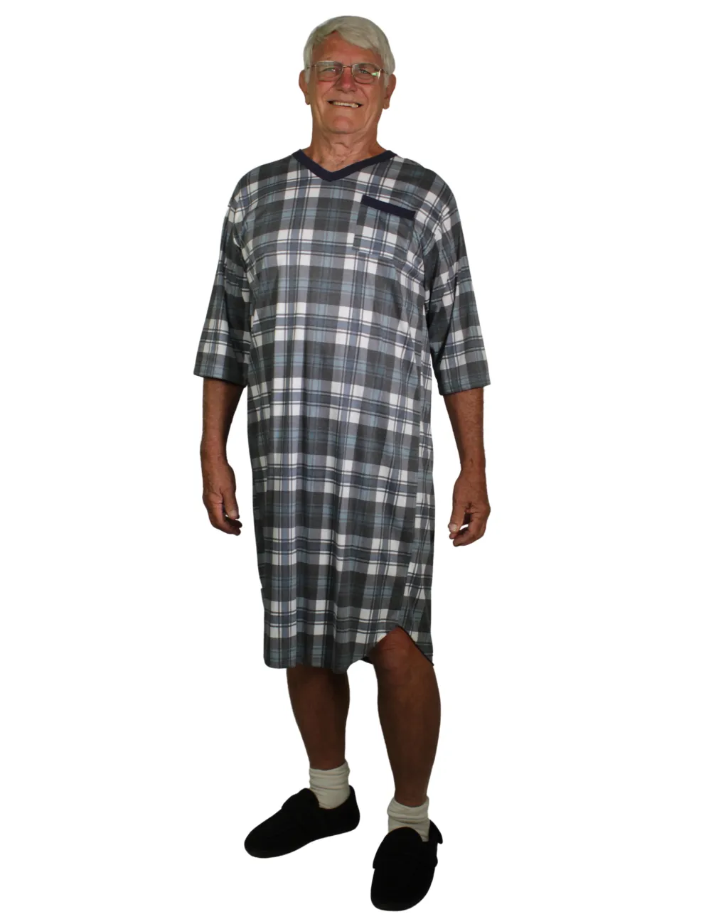 Adaptive Knit V-Neck Nightshirt