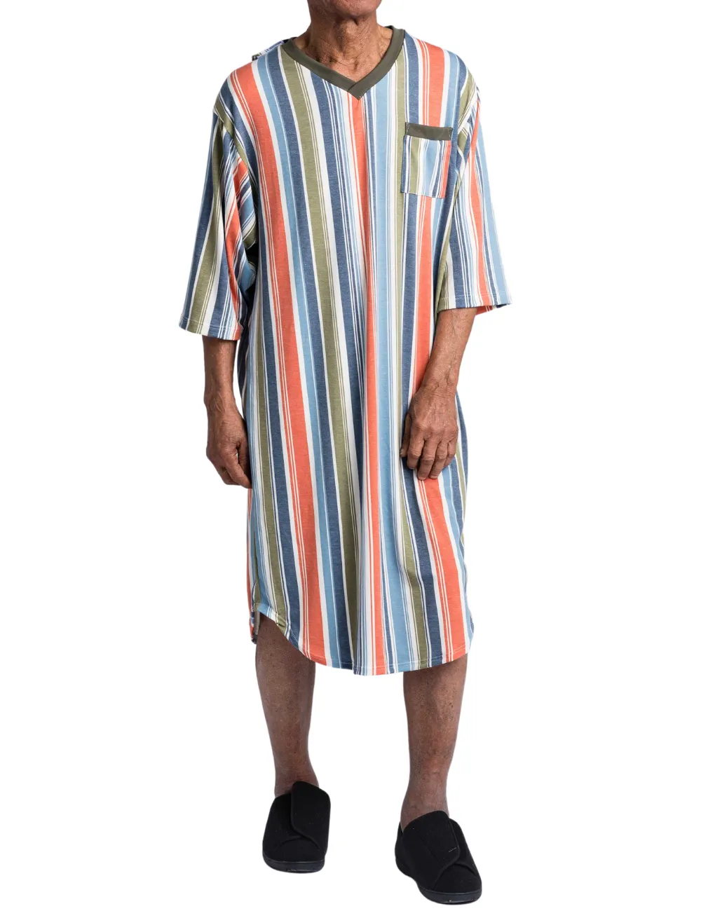 Adaptive Knit V-Neck Nightshirt
