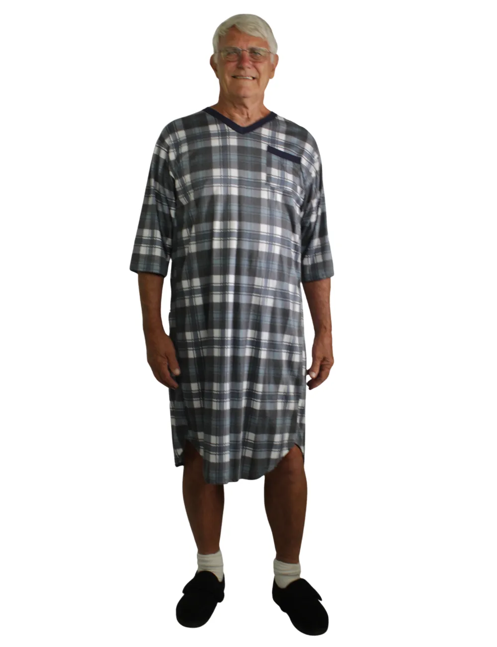 Adaptive Knit V-Neck Nightshirt
