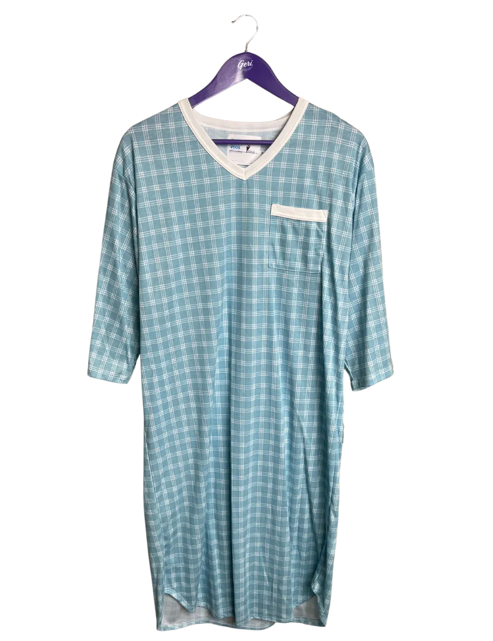 Adaptive Knit V-Neck Nightshirt