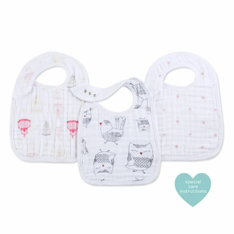 Aden & Anais snap bibs - love birds