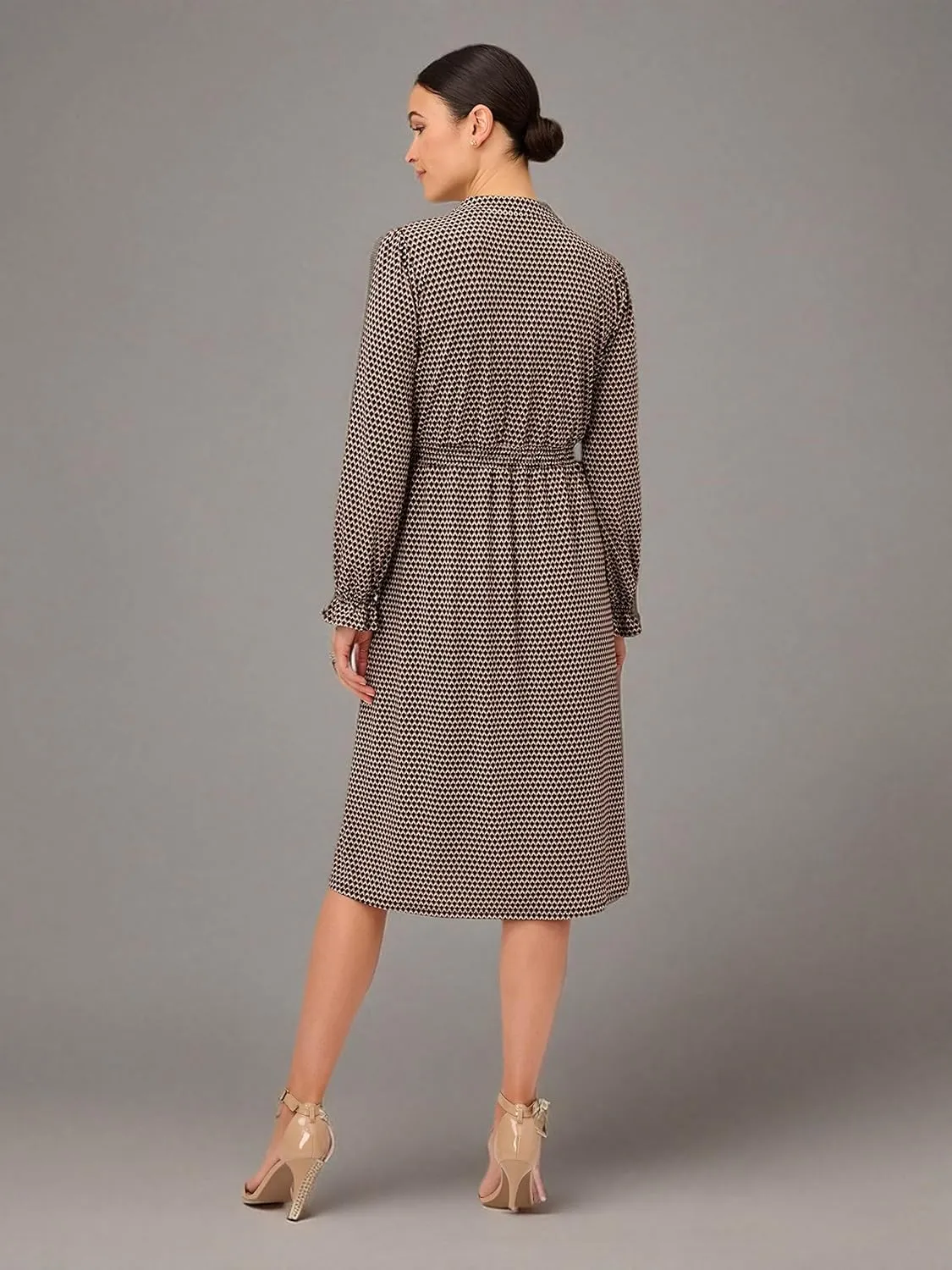 Adrianna Papell Women's Printed Smocked Waist Dress