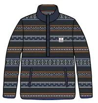 Adrift Midnight Fairisle Recycled Polar Fleece Jacket - Sustainable Comfort