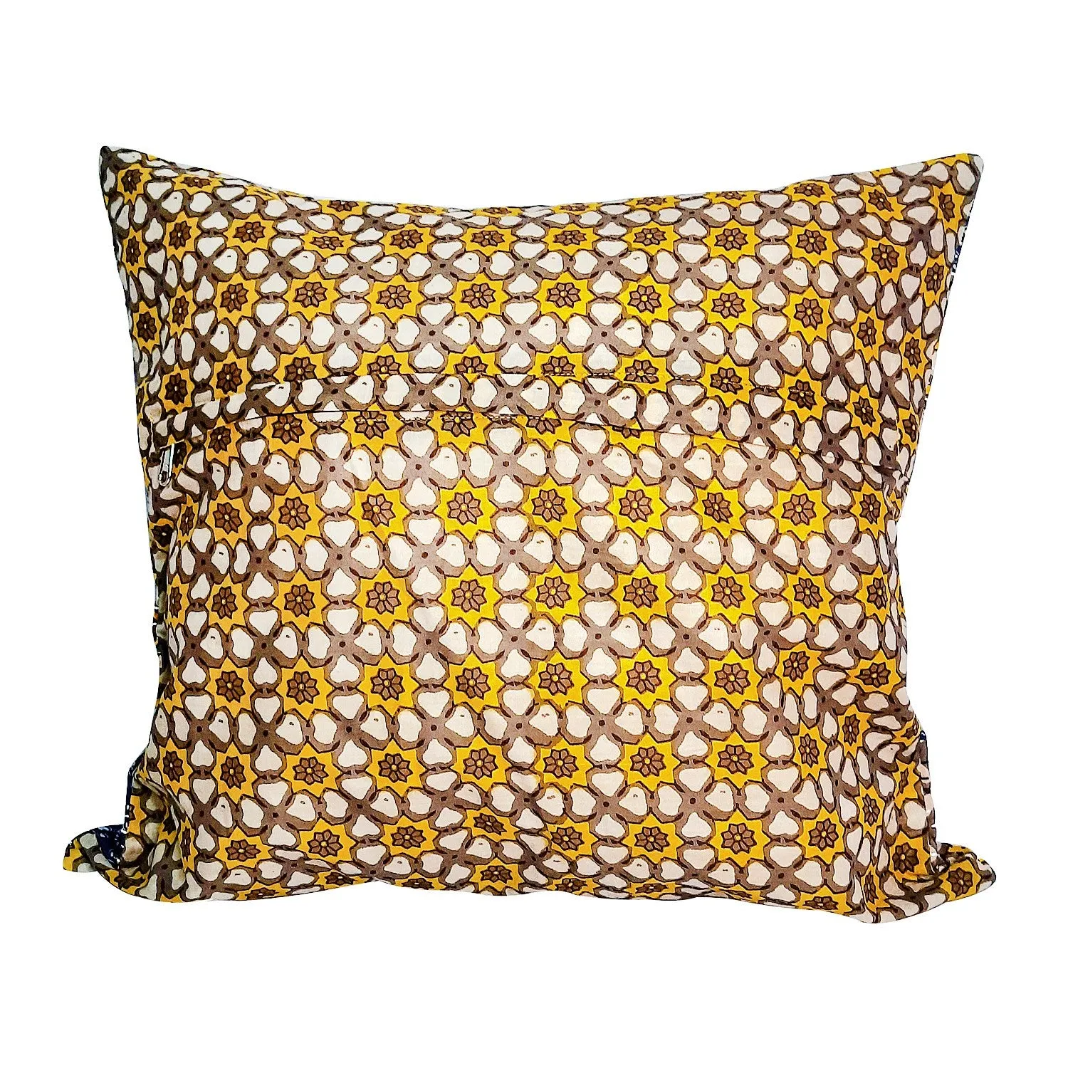 Ajarakh Patch Cushion Cover (Assorted Colour & Design) 16 x 16 in