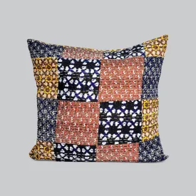 Ajarakh Patch Cushion Cover (Assorted Colour & Design) 16 x 16 in