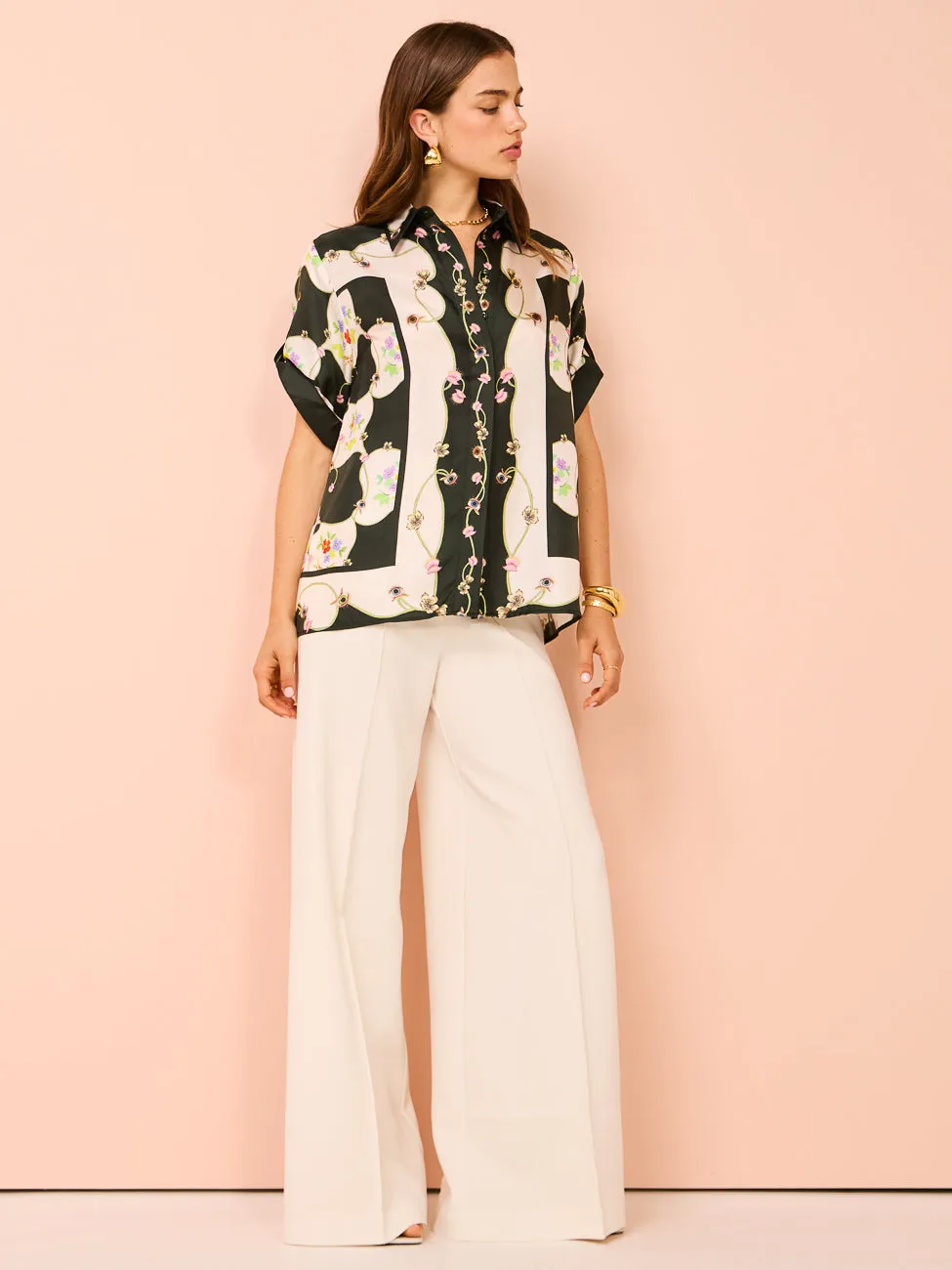 Alemais Venus Shirt in Black/White