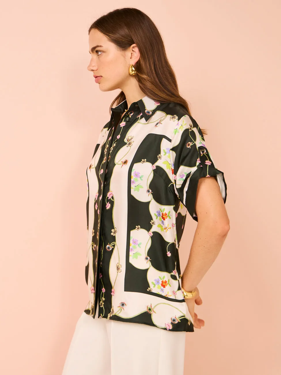 Alemais Venus Shirt in Black/White
