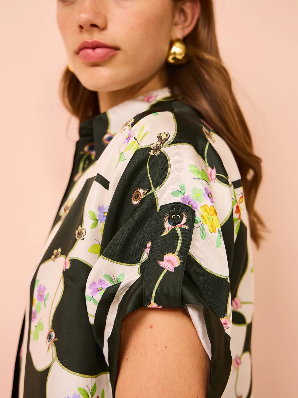 Alemais Venus Shirt in Black/White