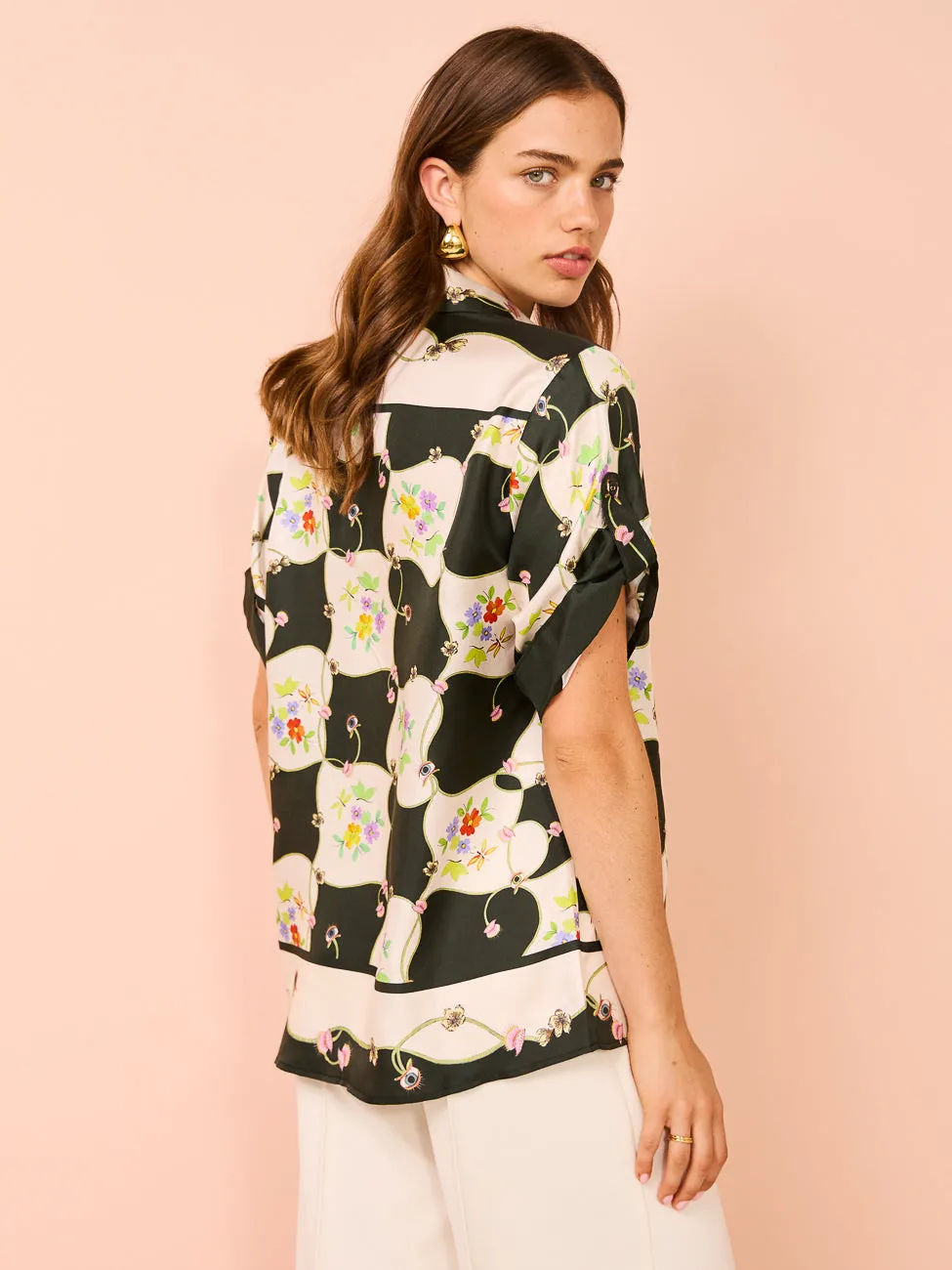 Alemais Venus Shirt in Black/White