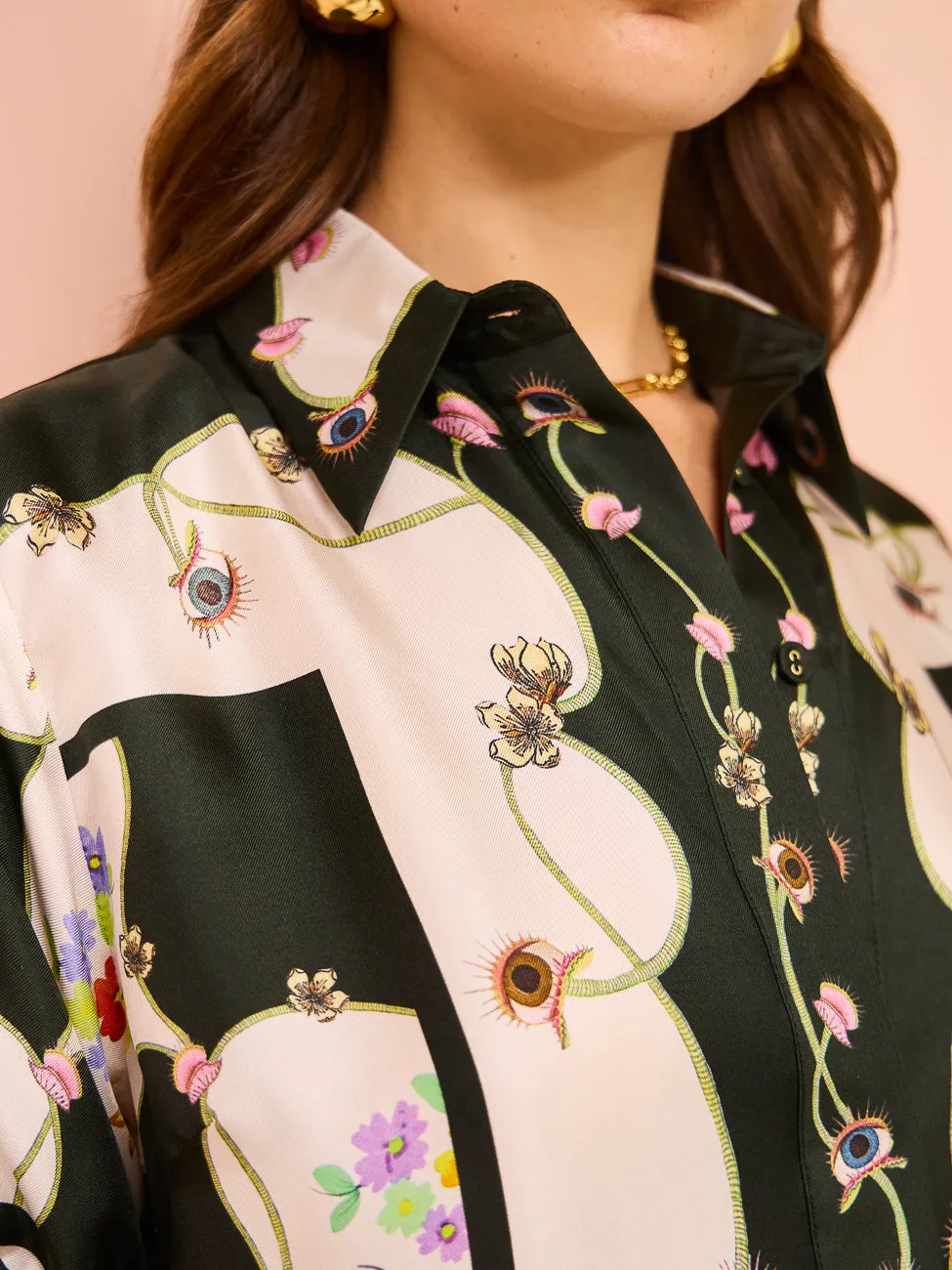 Alemais Venus Shirt in Black/White