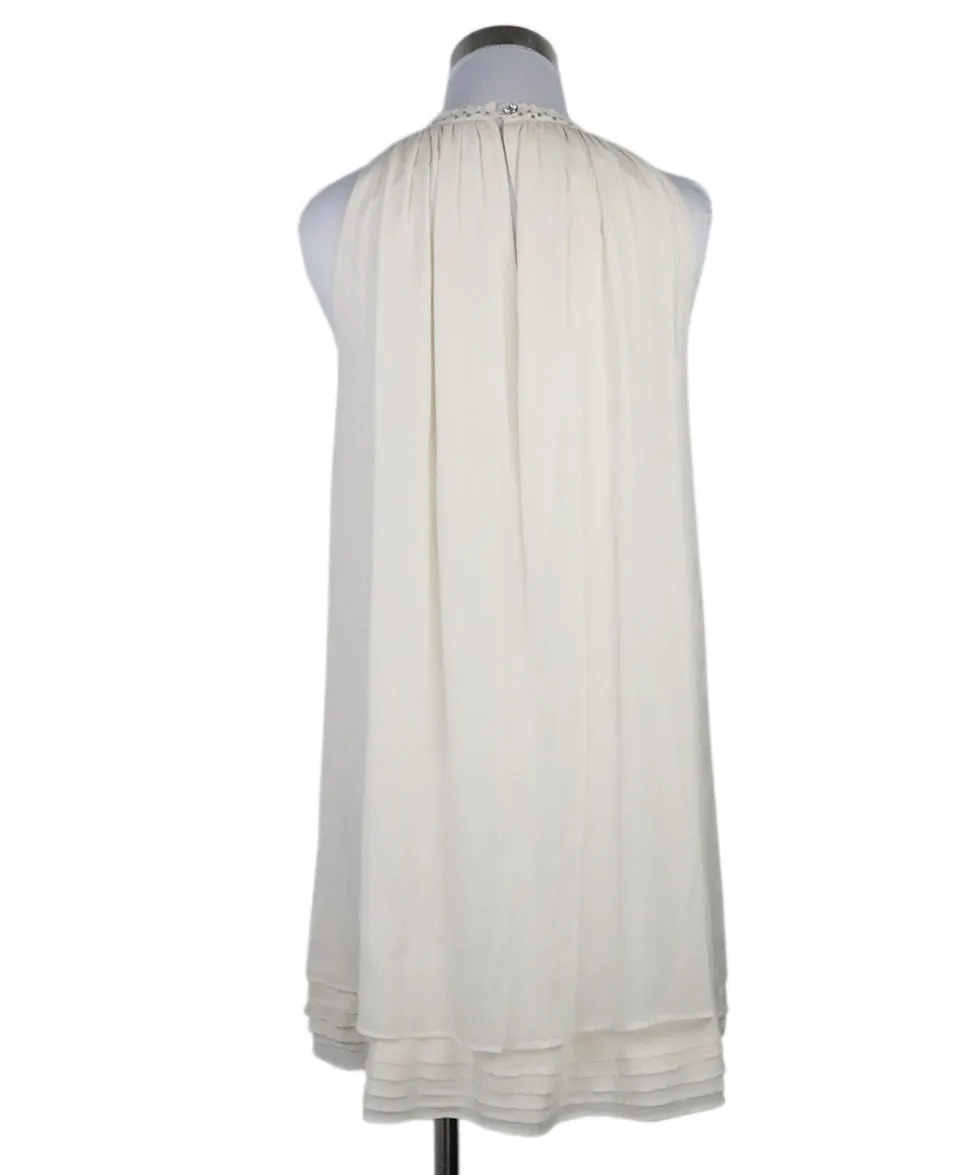 Alice   Olivia Ivory Silk Rhinestone Dress sz 4