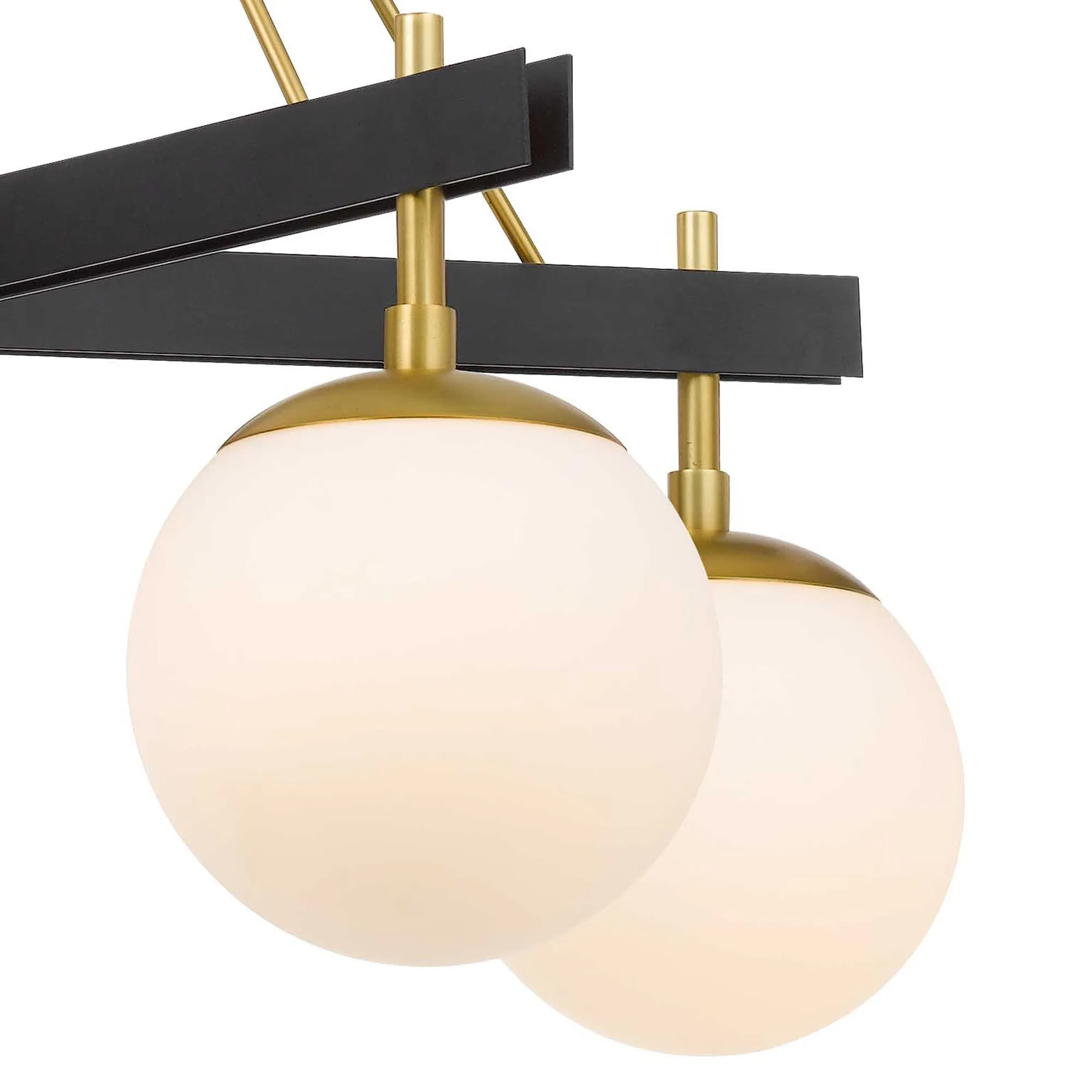 Allie 352C05BLSB 5-Light Chandelier - Black/Satin Brass