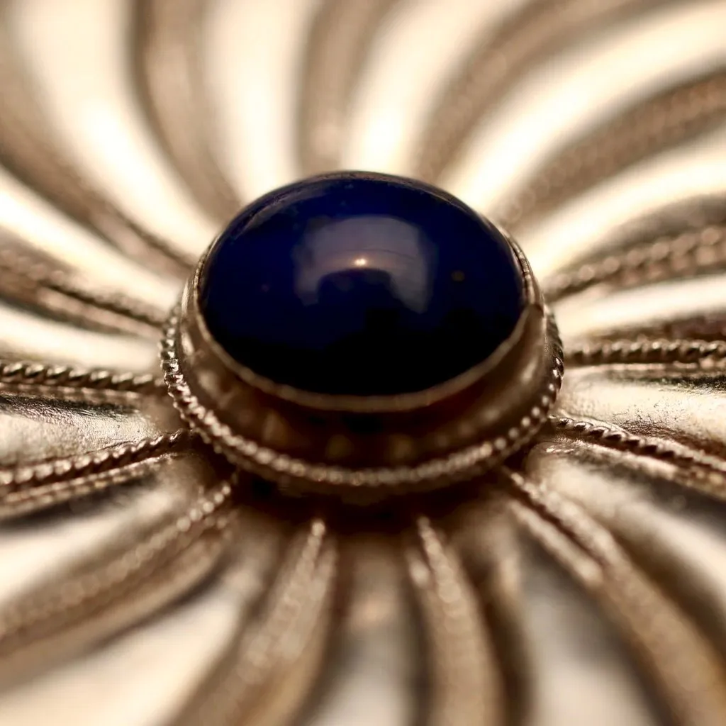 Asante-Sunburst Silver Necklace