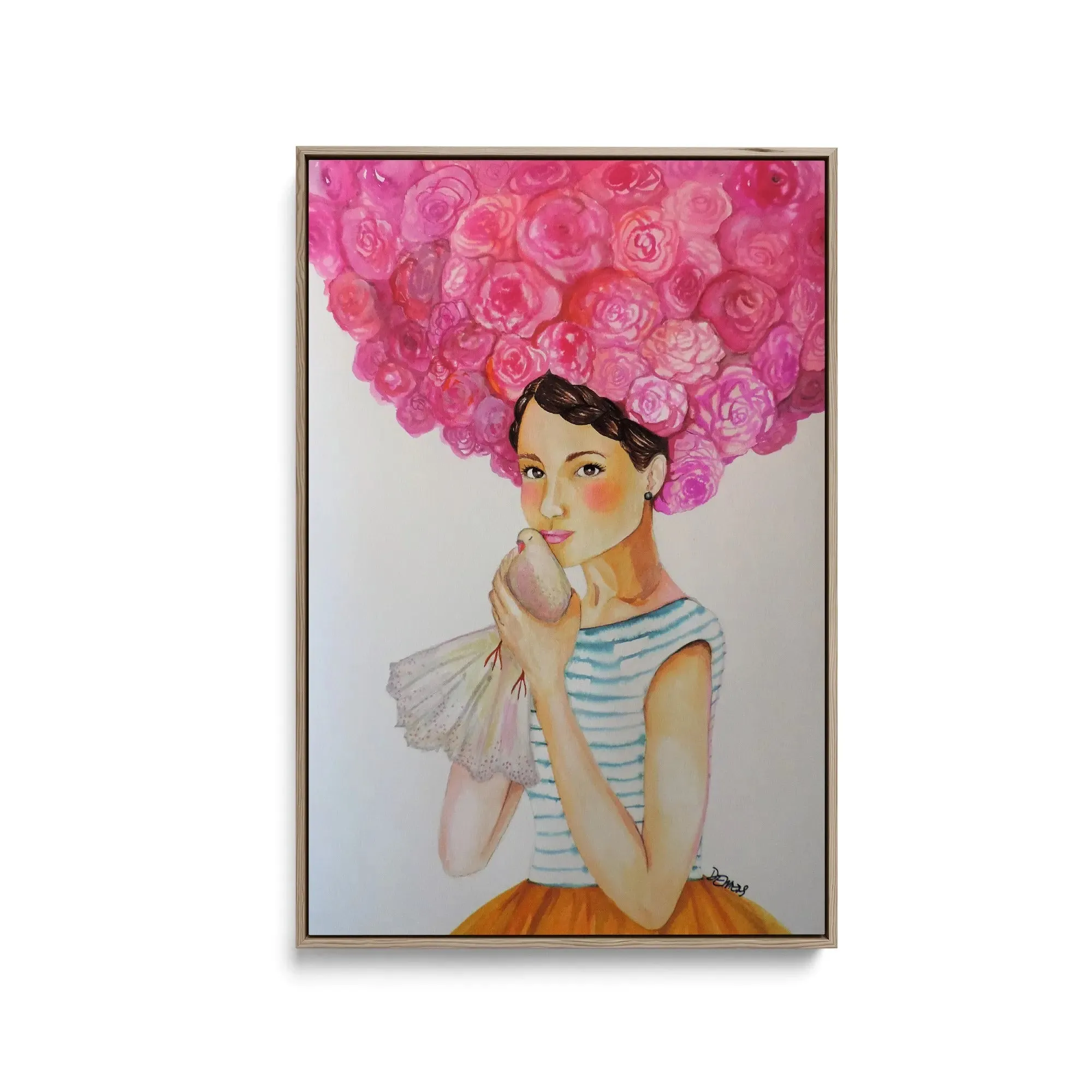Audrey by Sylvie Demers- Stretched Canvas Print or Framed Fine Art Print - Artwork