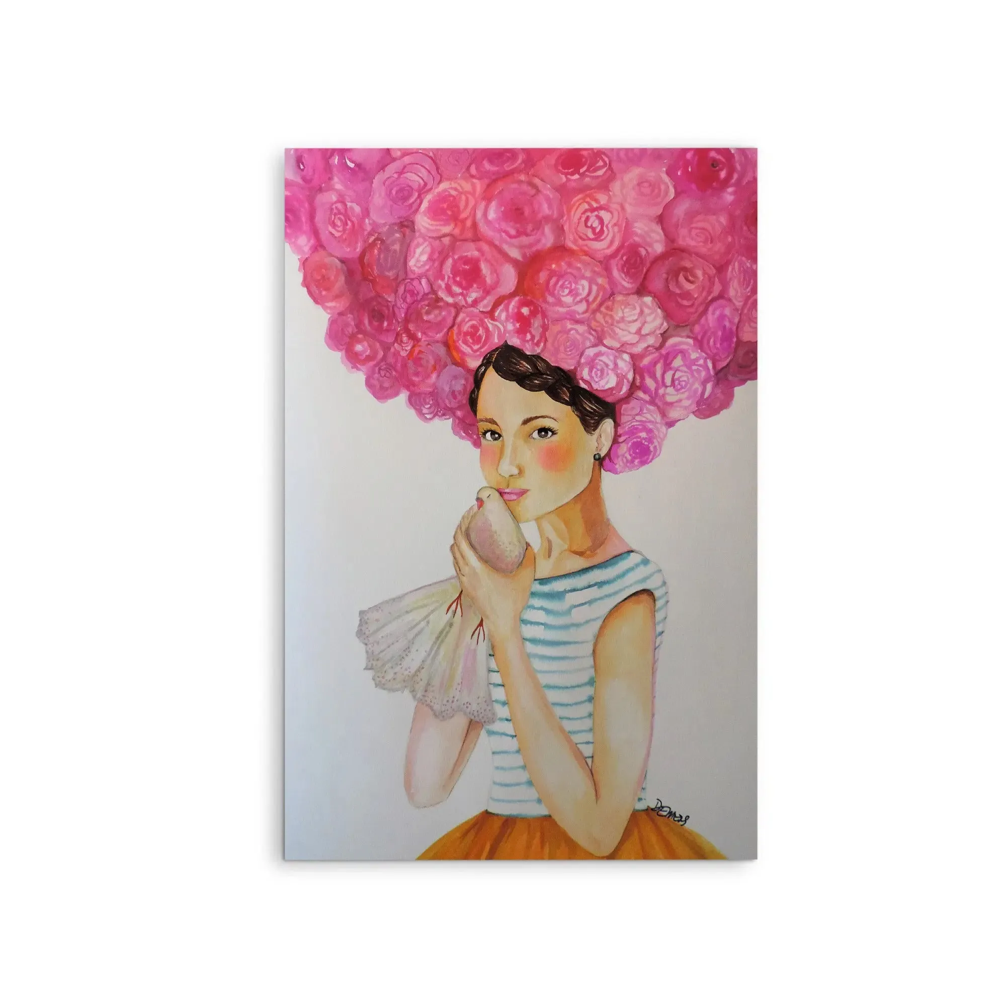 Audrey by Sylvie Demers- Stretched Canvas Print or Framed Fine Art Print - Artwork