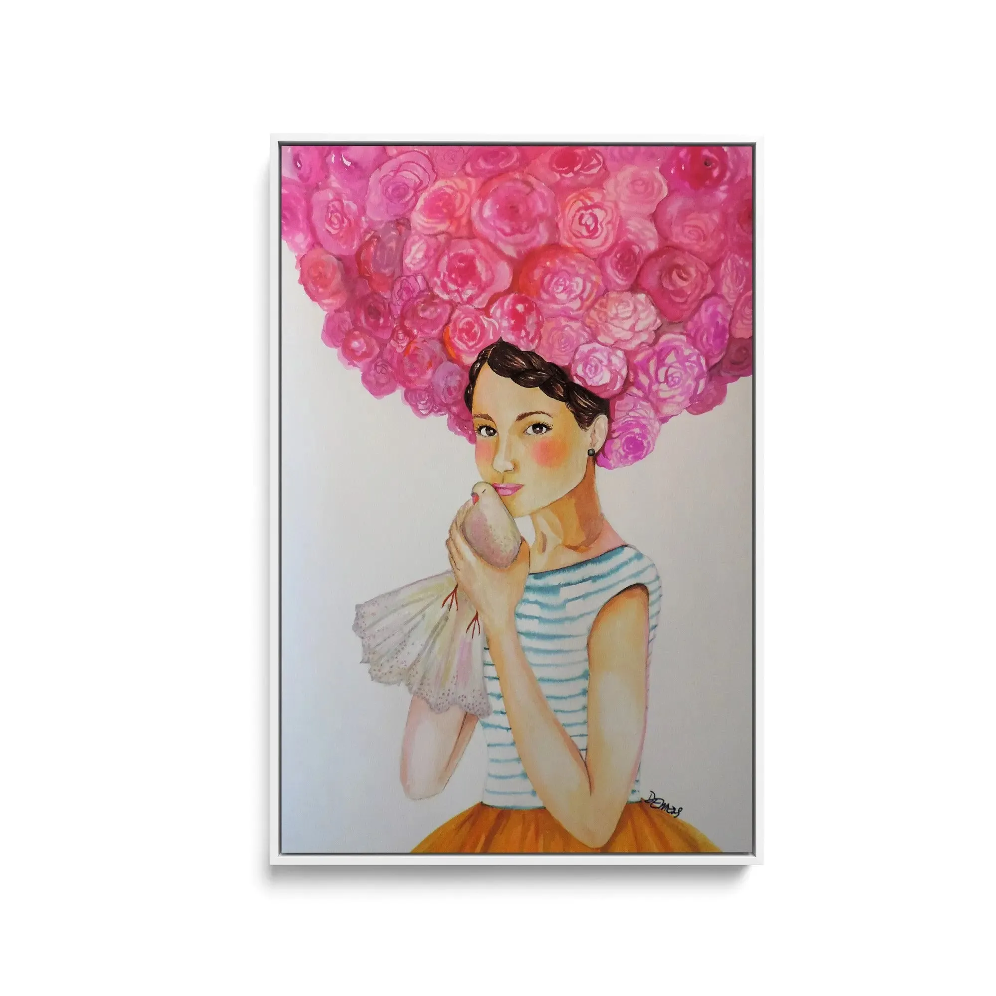 Audrey by Sylvie Demers- Stretched Canvas Print or Framed Fine Art Print - Artwork