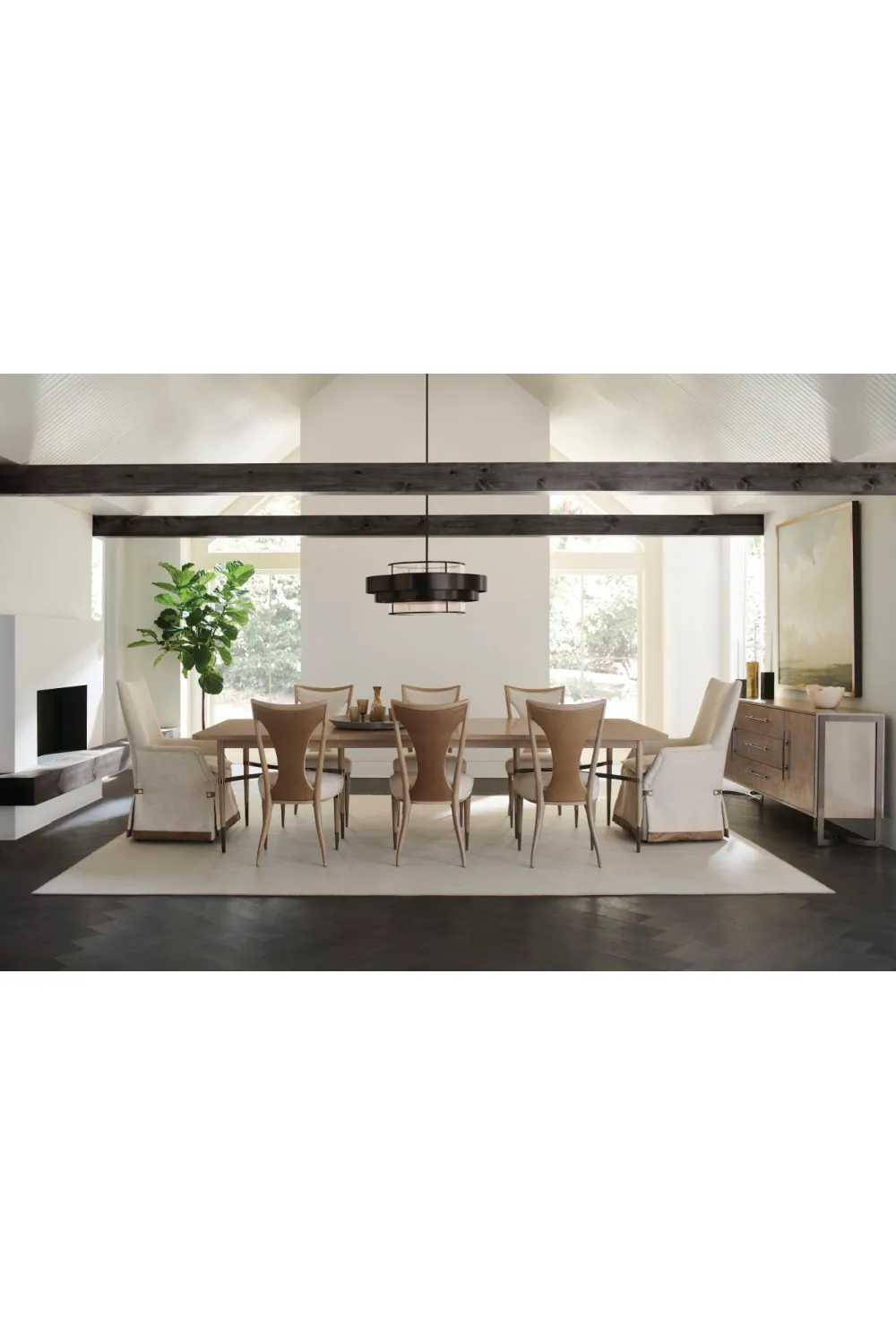 Beige Tapered Side Chair | Caracole Take Your Seat