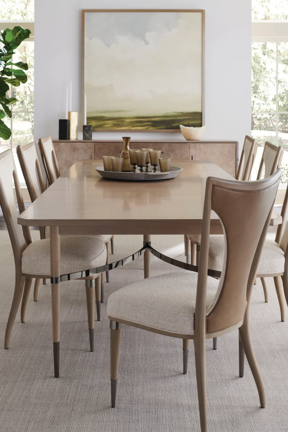 Beige Tapered Side Chair | Caracole Take Your Seat