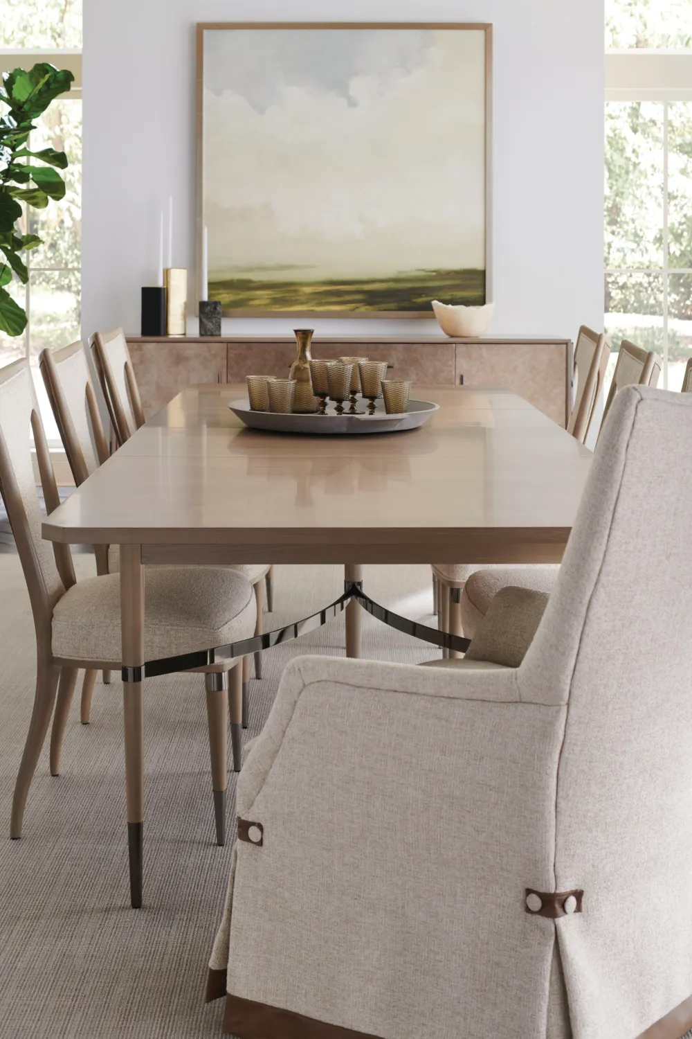 Beige Tapered Side Chair | Caracole Take Your Seat
