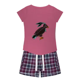 Birdam Women's Sleepy Tee and Flannel Short