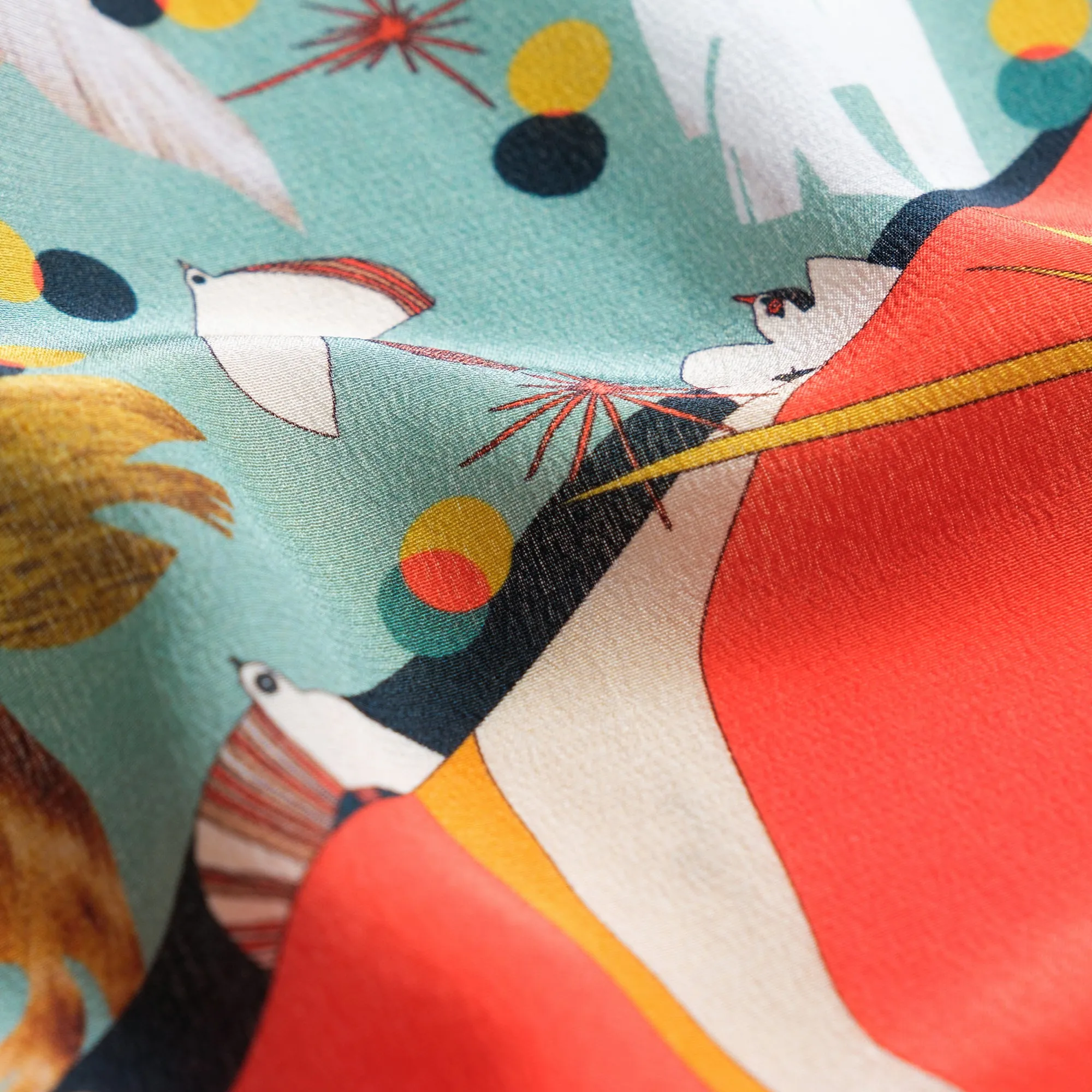 Birds Flying High Silk Pocket Square