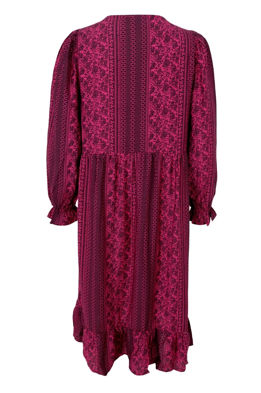 Black Colour - Bcfanny Bow Dress - Dark Pink