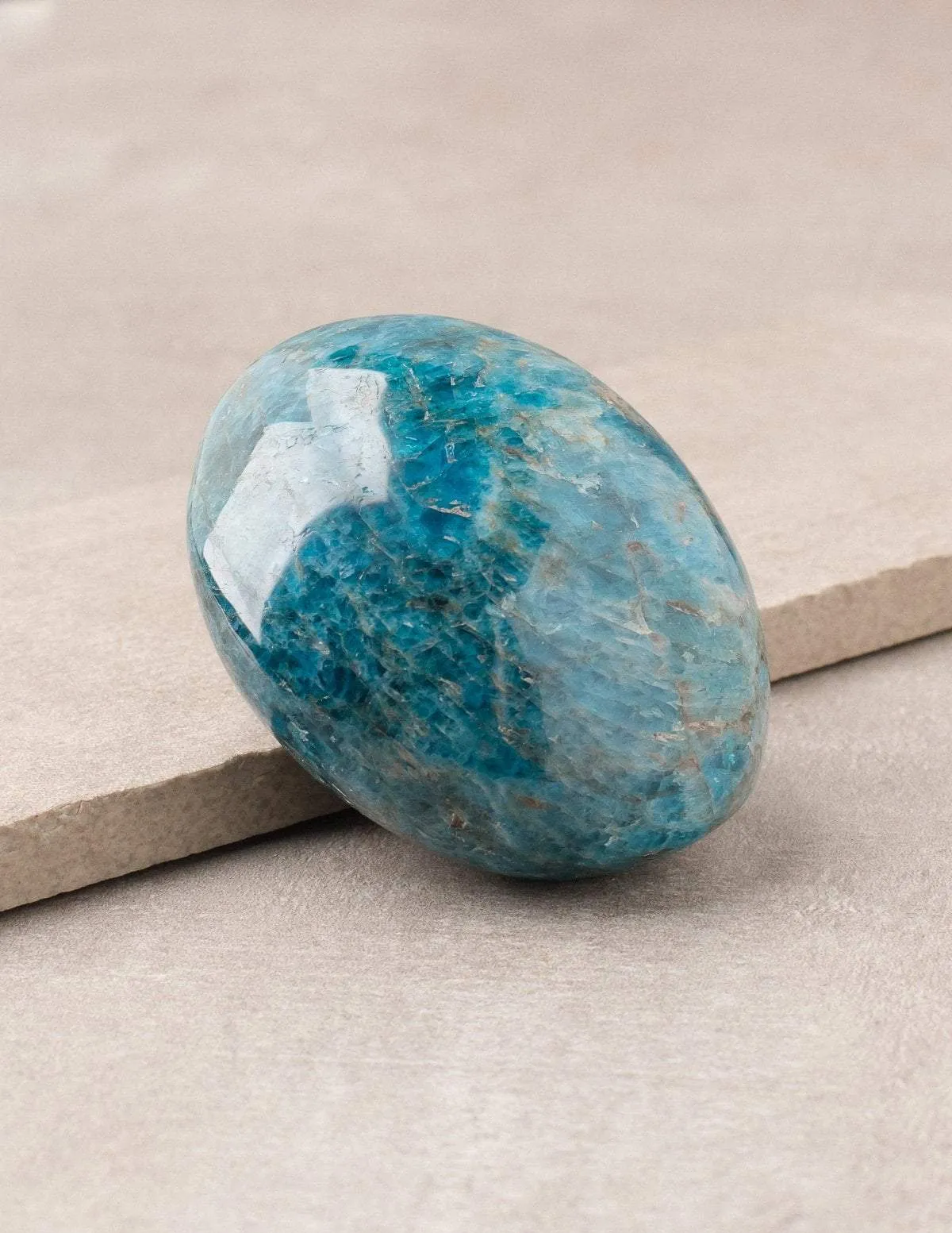 Blue Apatite Palm Stone