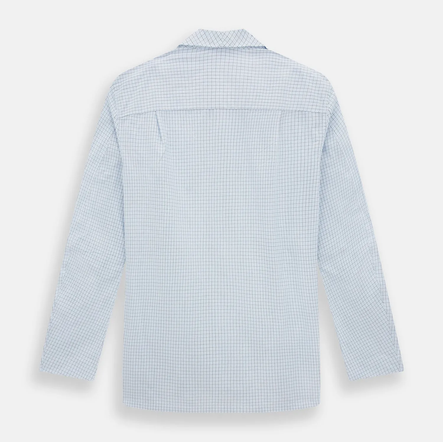 Blue Graph Check Pyjama Shirt