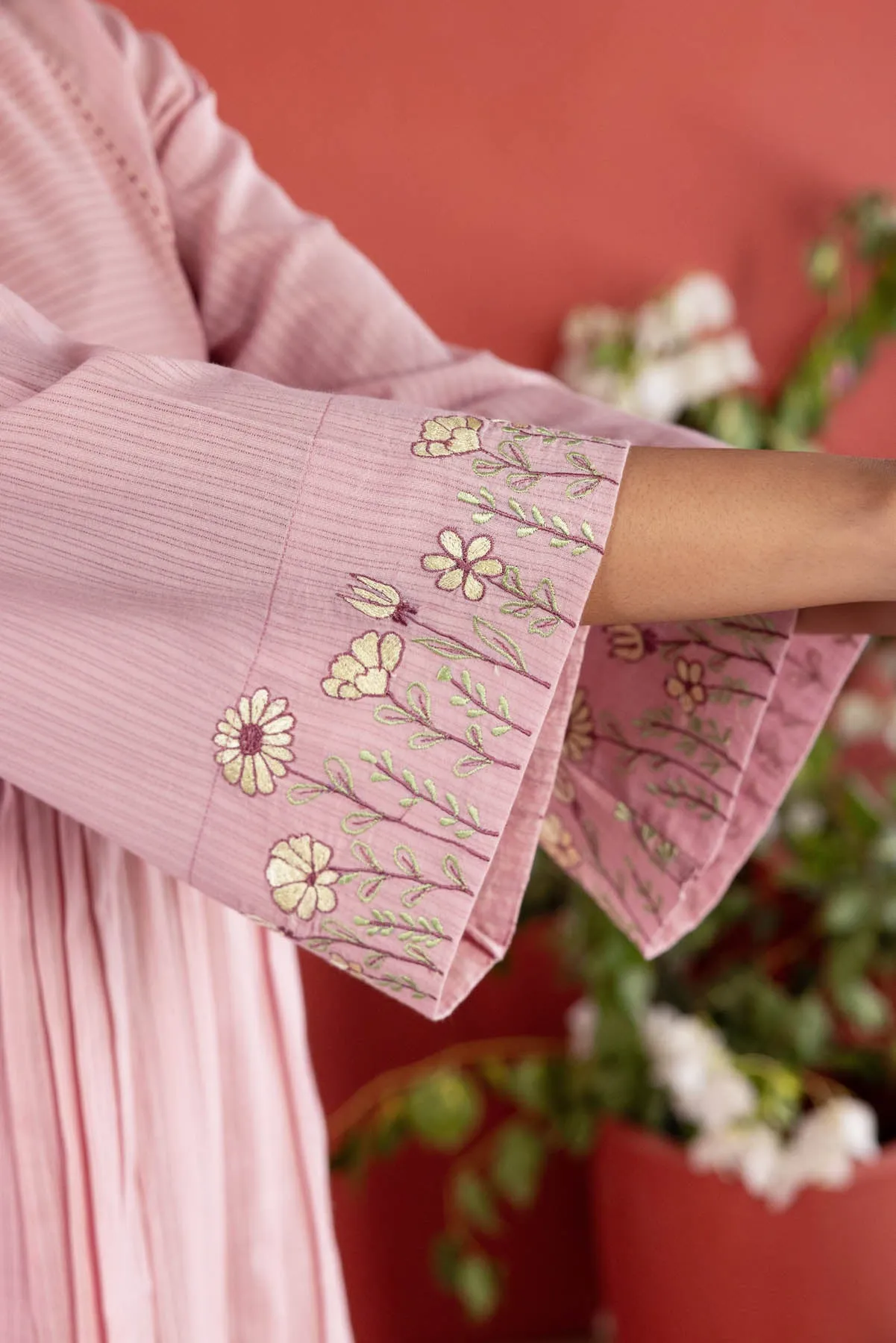 Blush Pink Embroidered Kurta