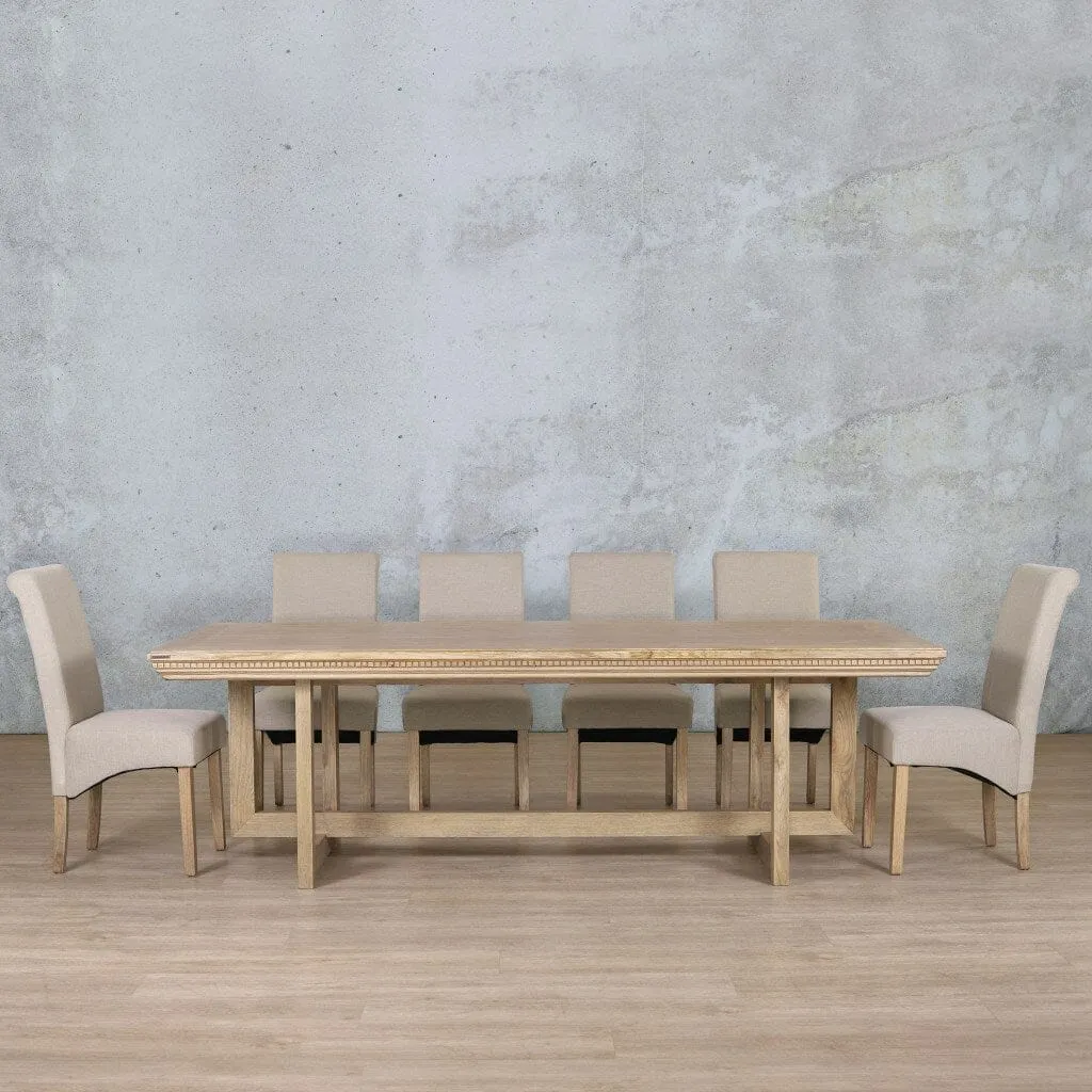 Bolton Fluted Wood Top & Windsor 10 Seater Dining Set