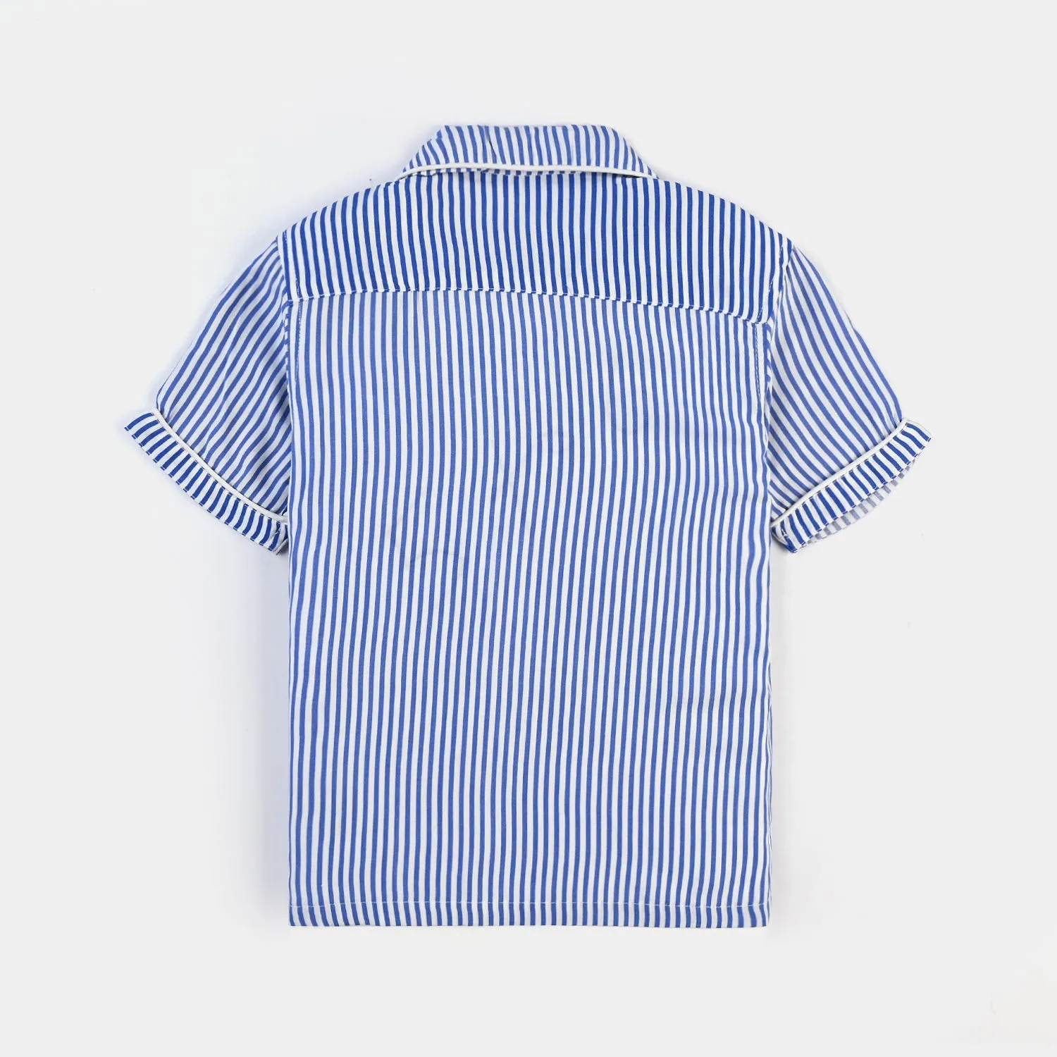 Boys Viscose Nightwear Blue Stripe-Blue/White